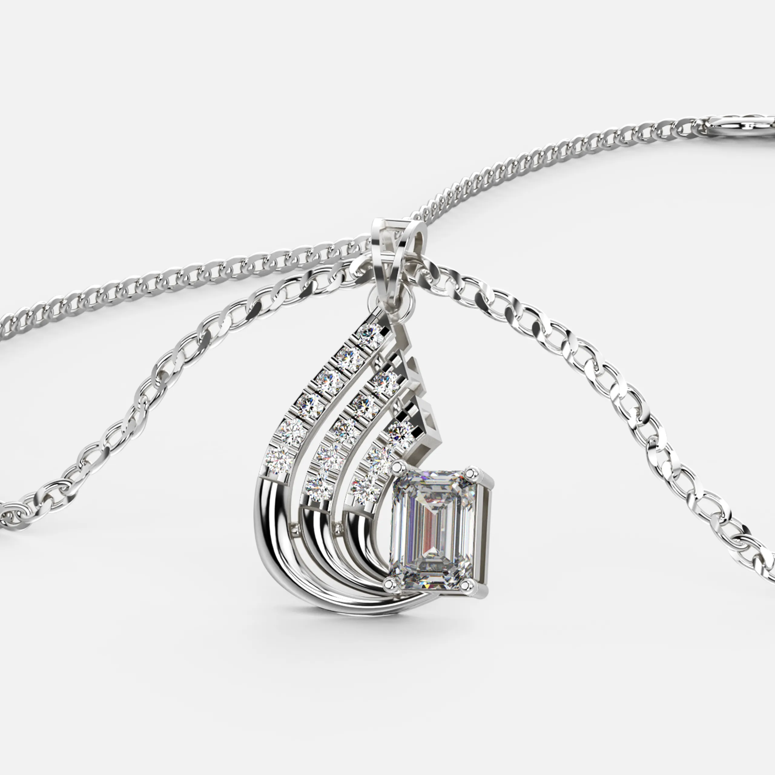 Cascade Glow Diamond Pendant