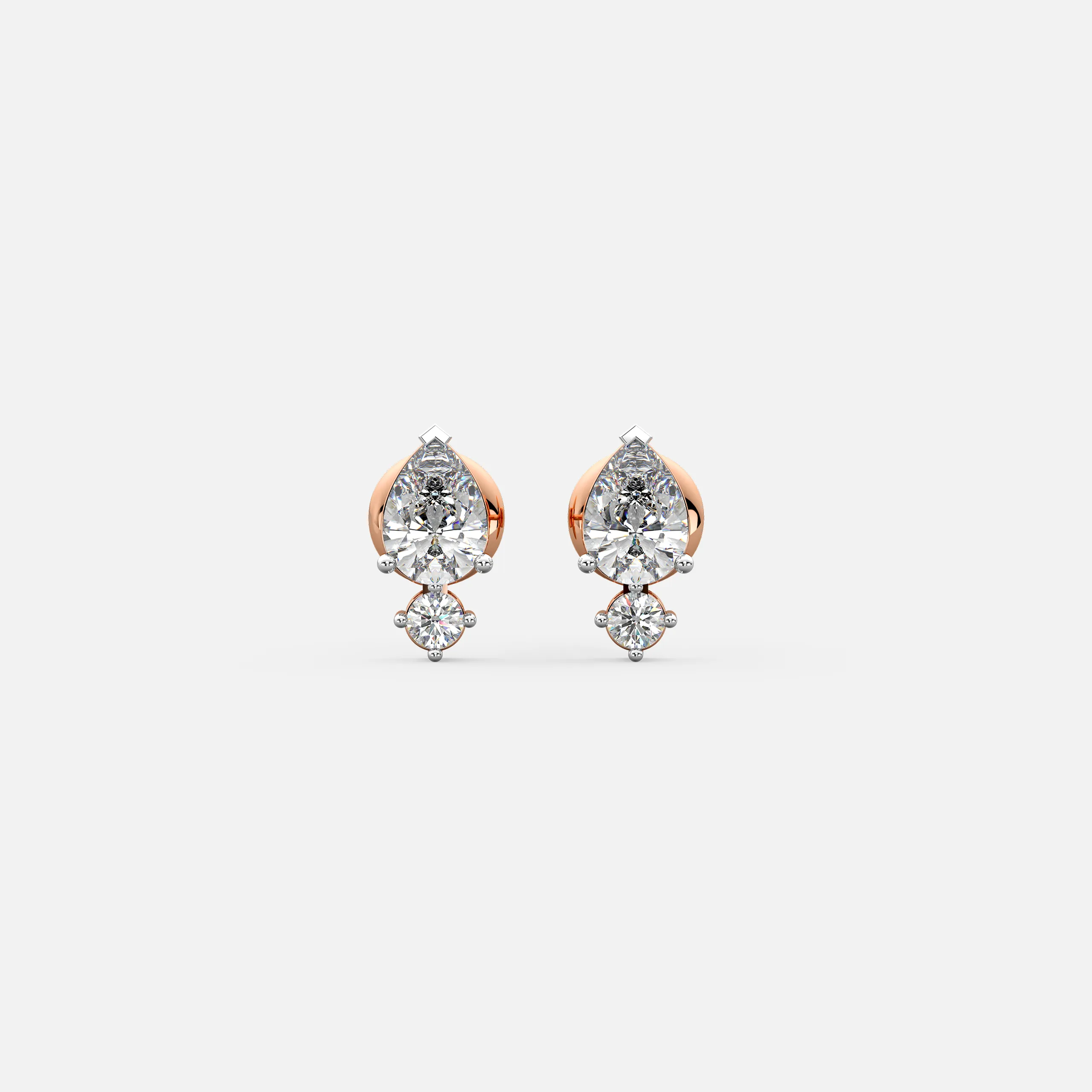 Pear Dewdrop Diamond Earrings