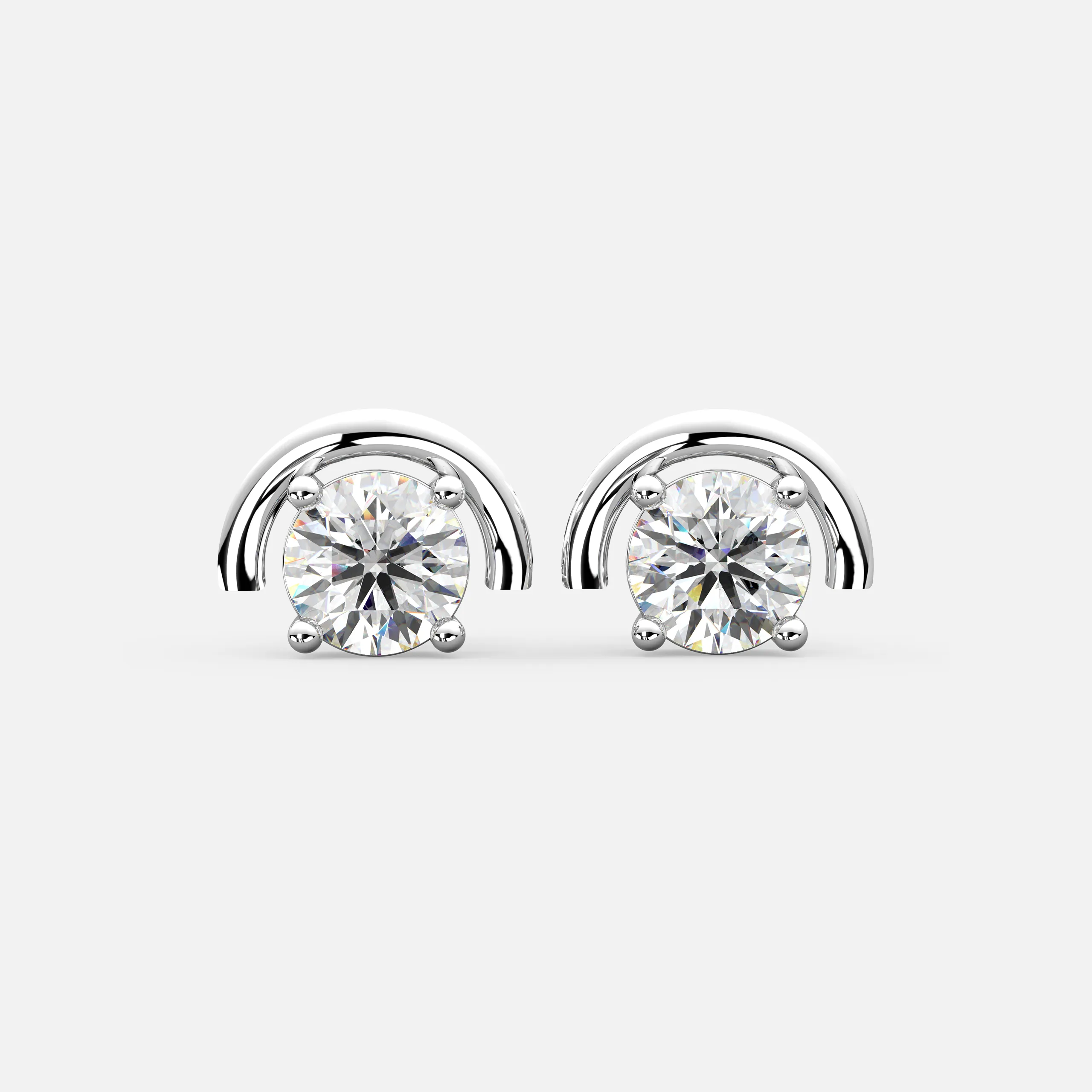 ArcGlow Diamond Earrings