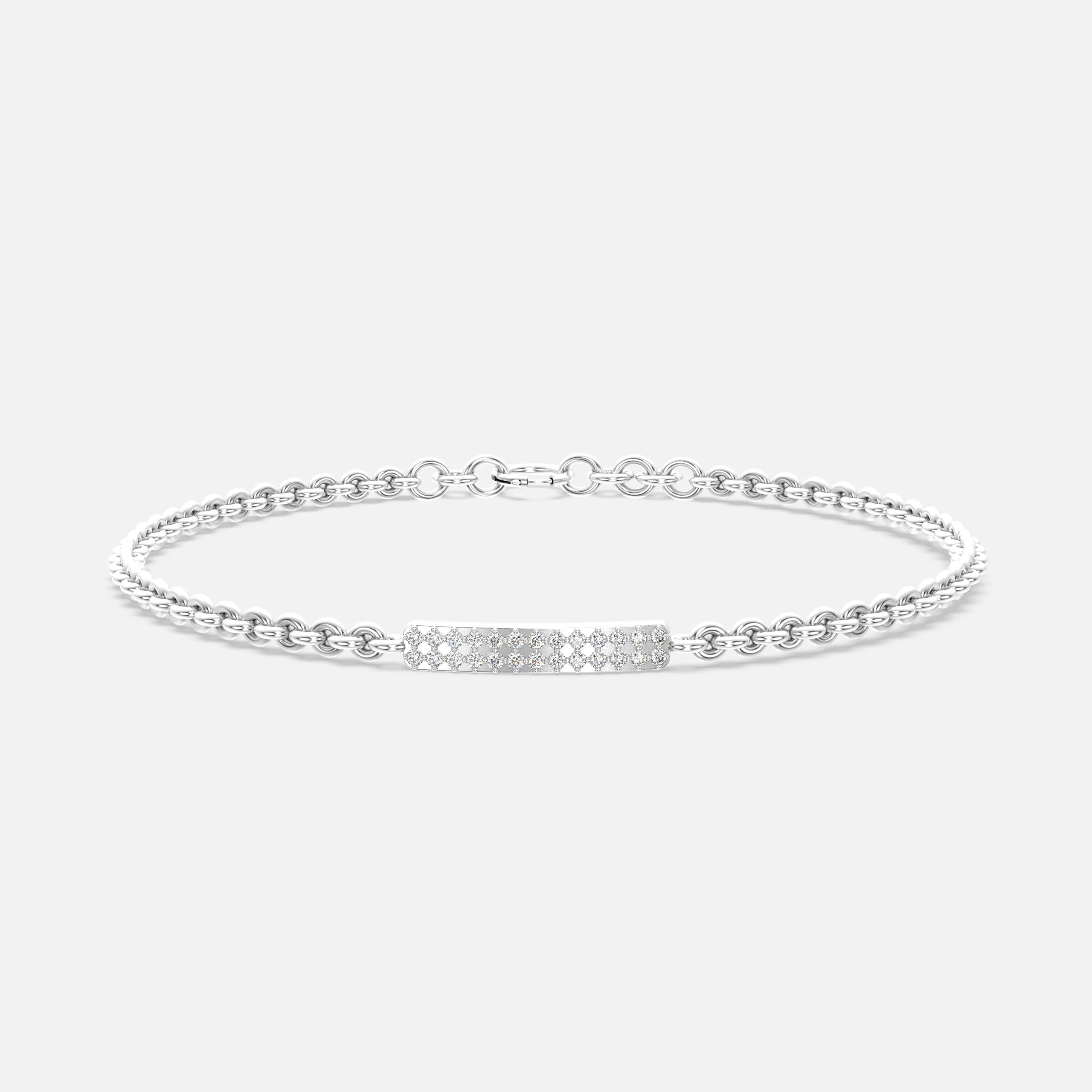 Diamond Bar Link Bracelet