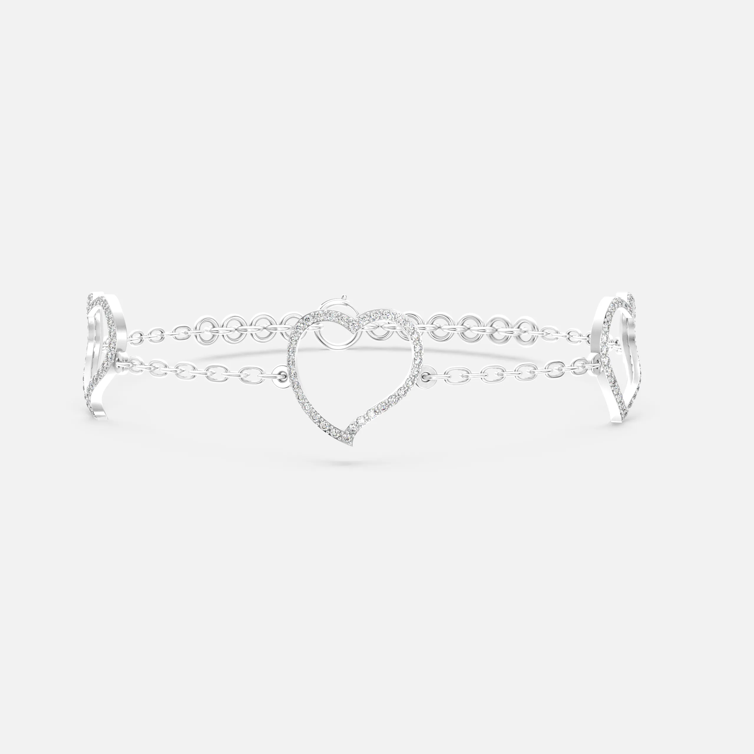 Triple Heart Diamond Bracelet
