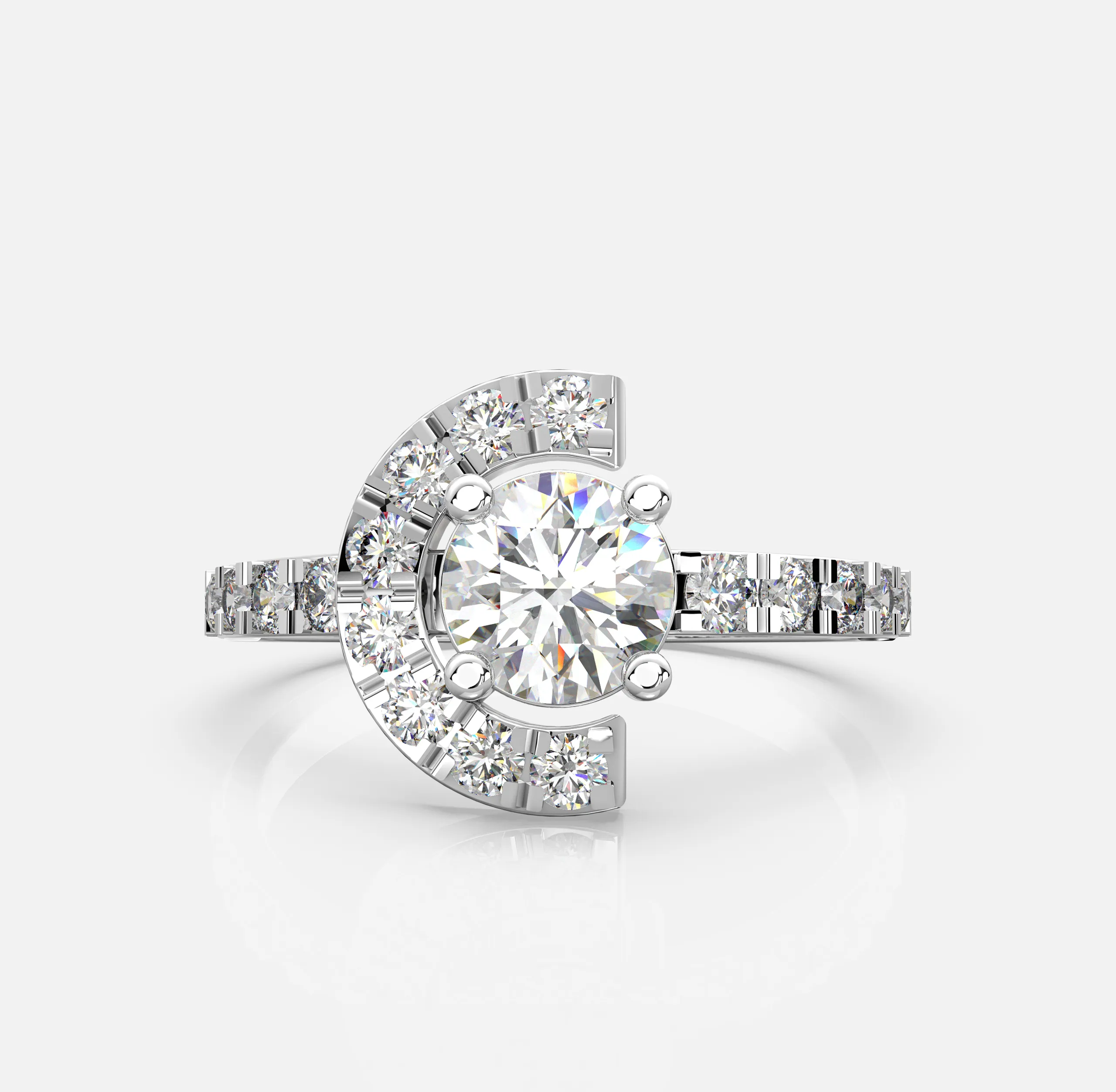 Luna Curve Diamond Ring