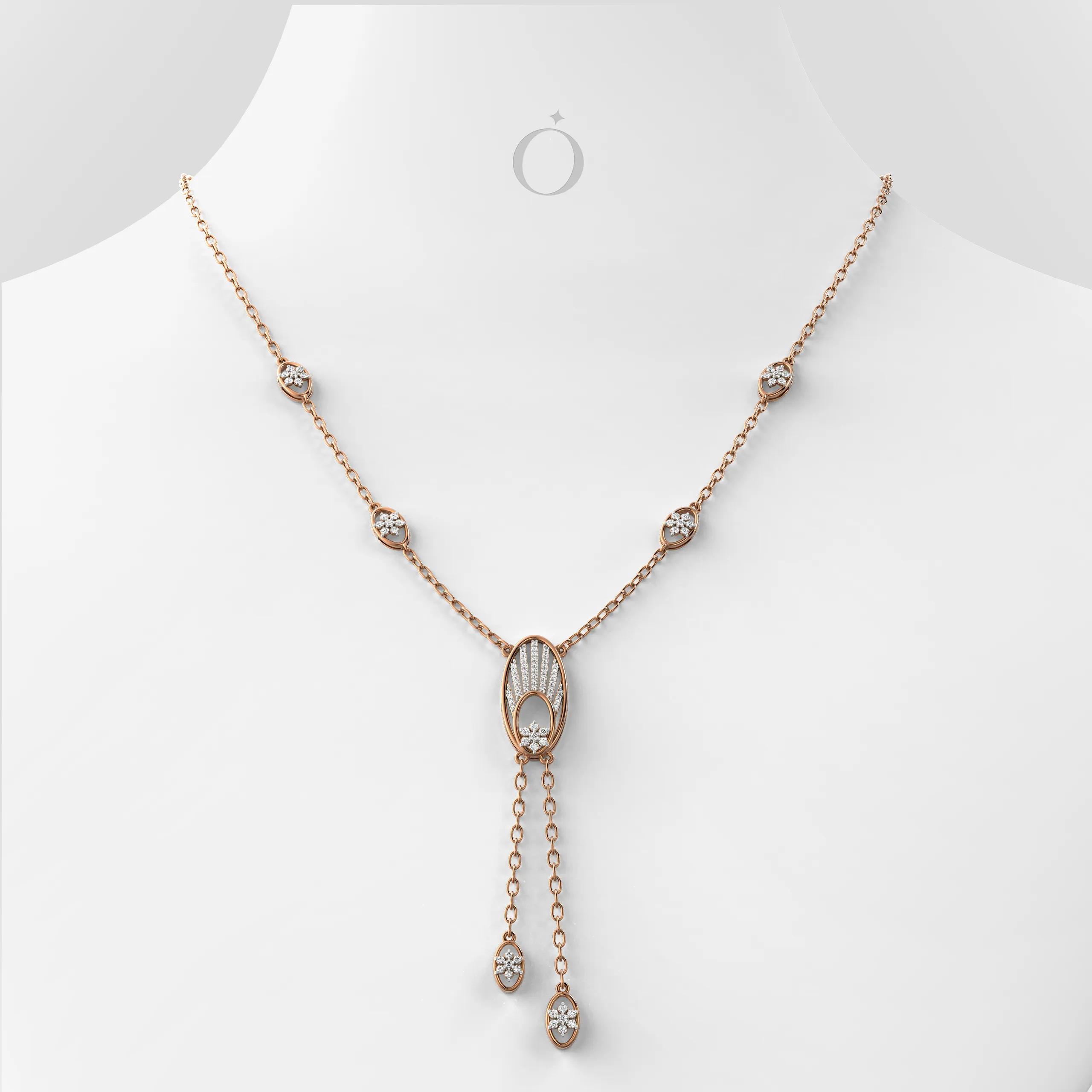 Aureline Drop Diamond Necklace