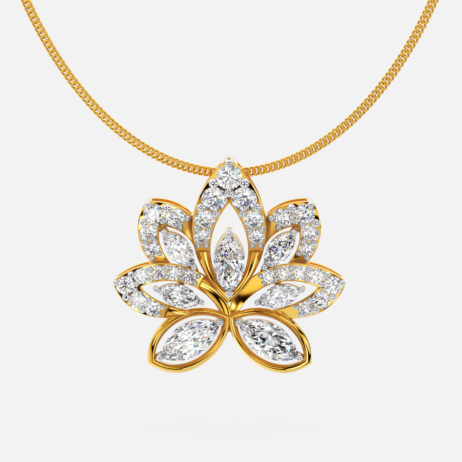 The Diamond Lotus Pendant