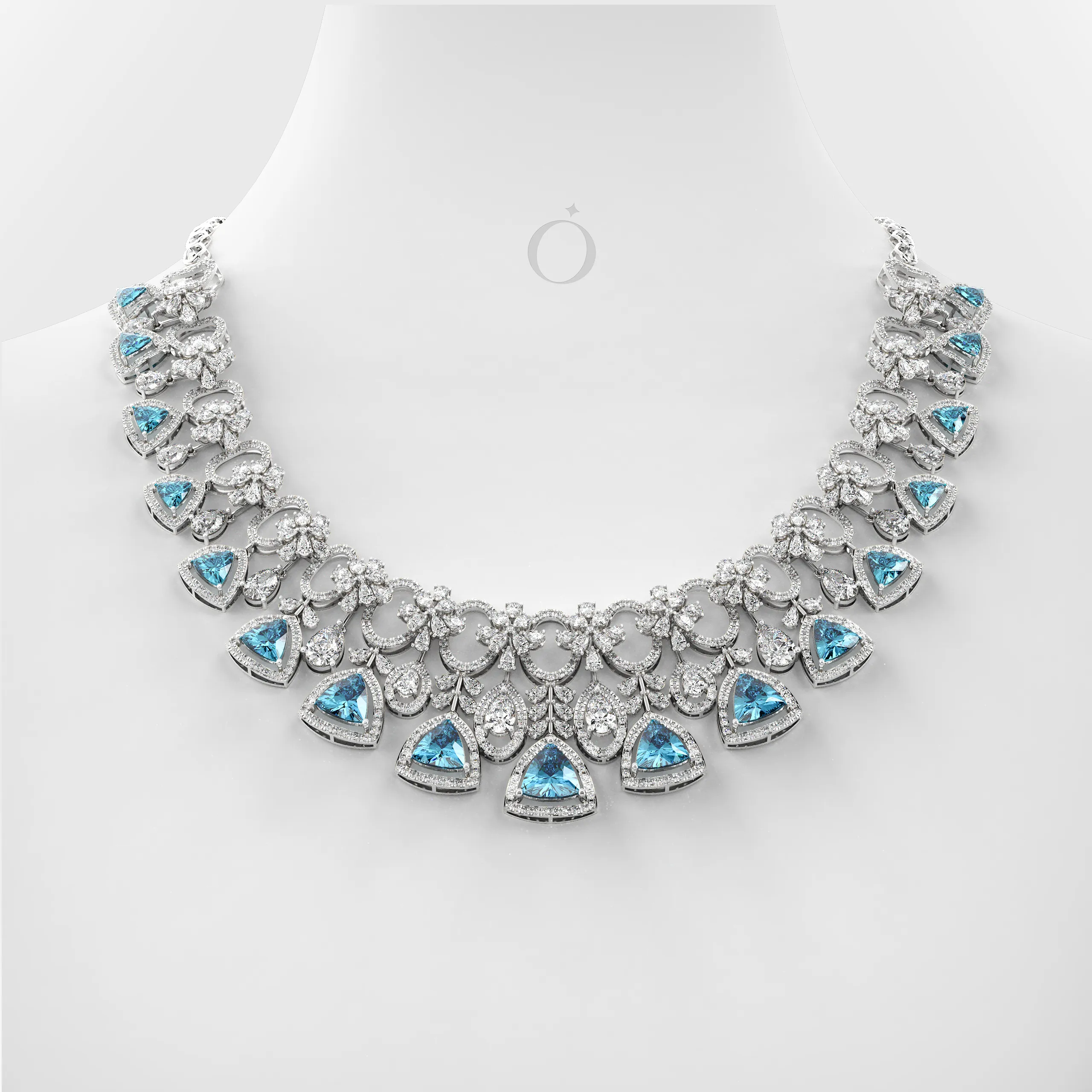 Majestic  Diamond Cascade Necklace