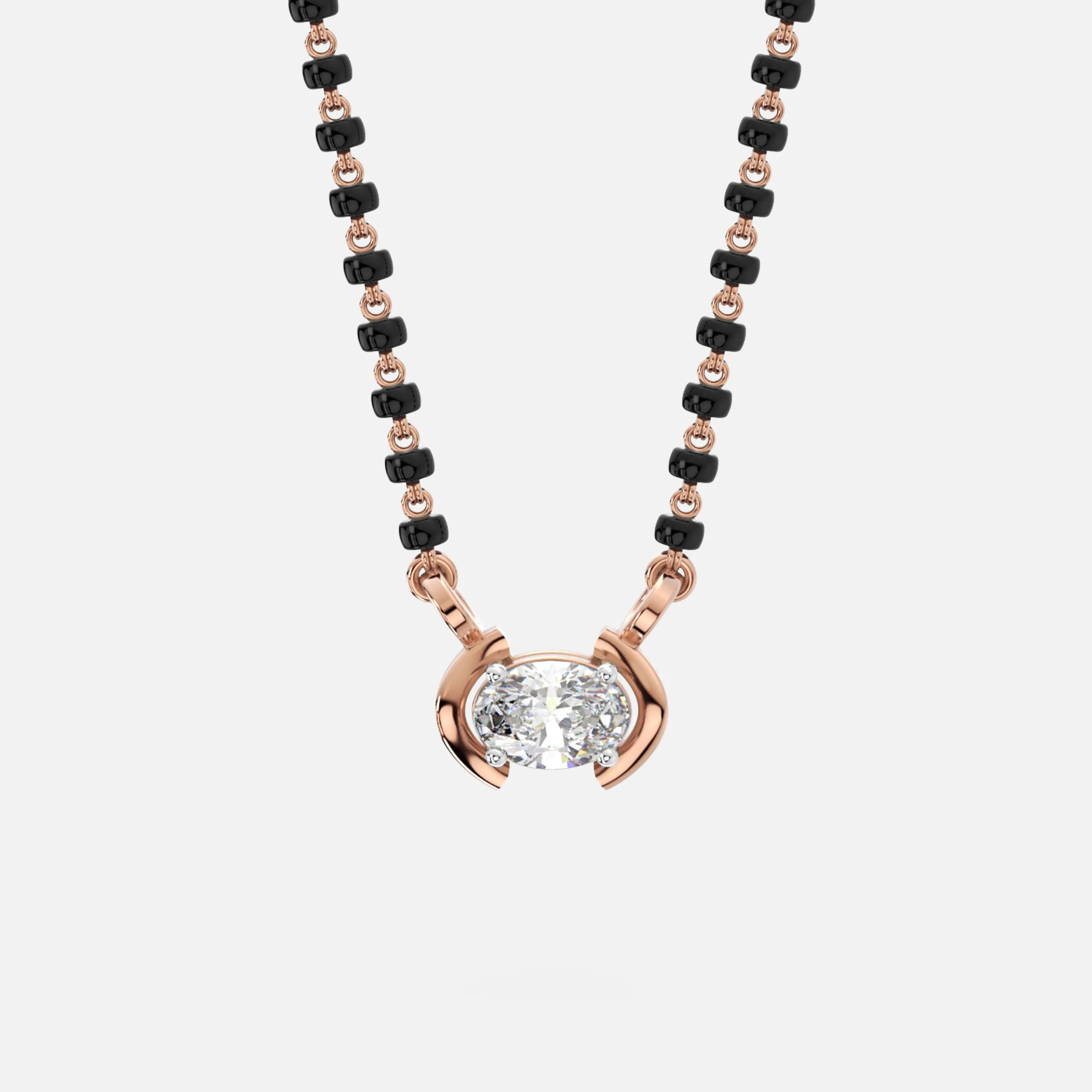 Oval Radiance Diamond Mangalsutra