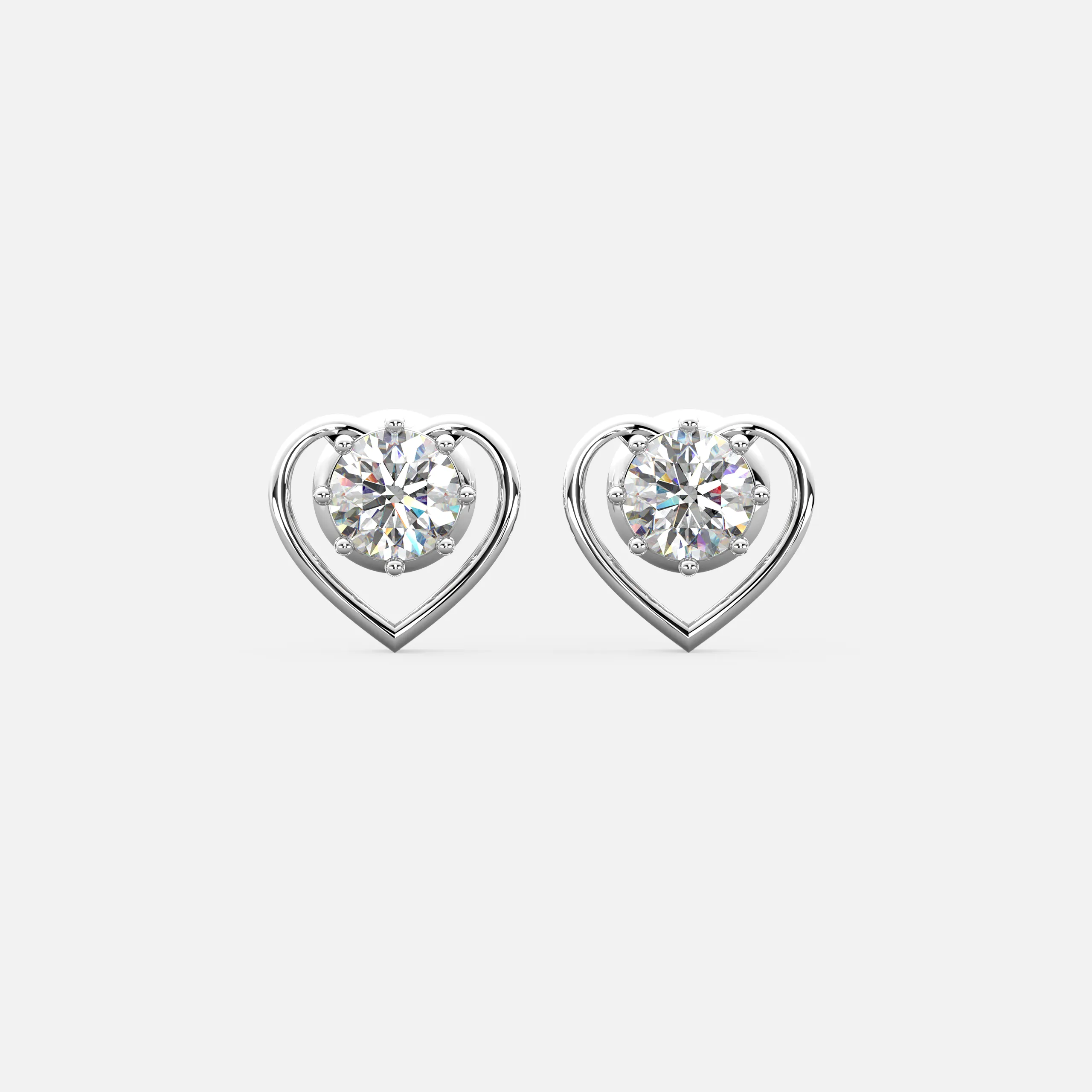 Heart Embrace Diamond Earrings