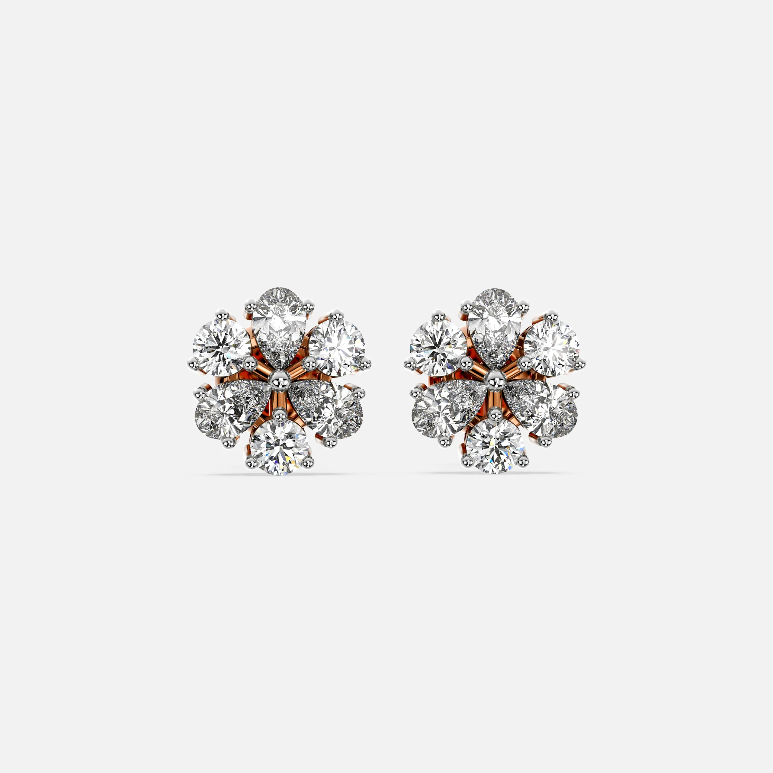 Floral Cluster Diamond Earring