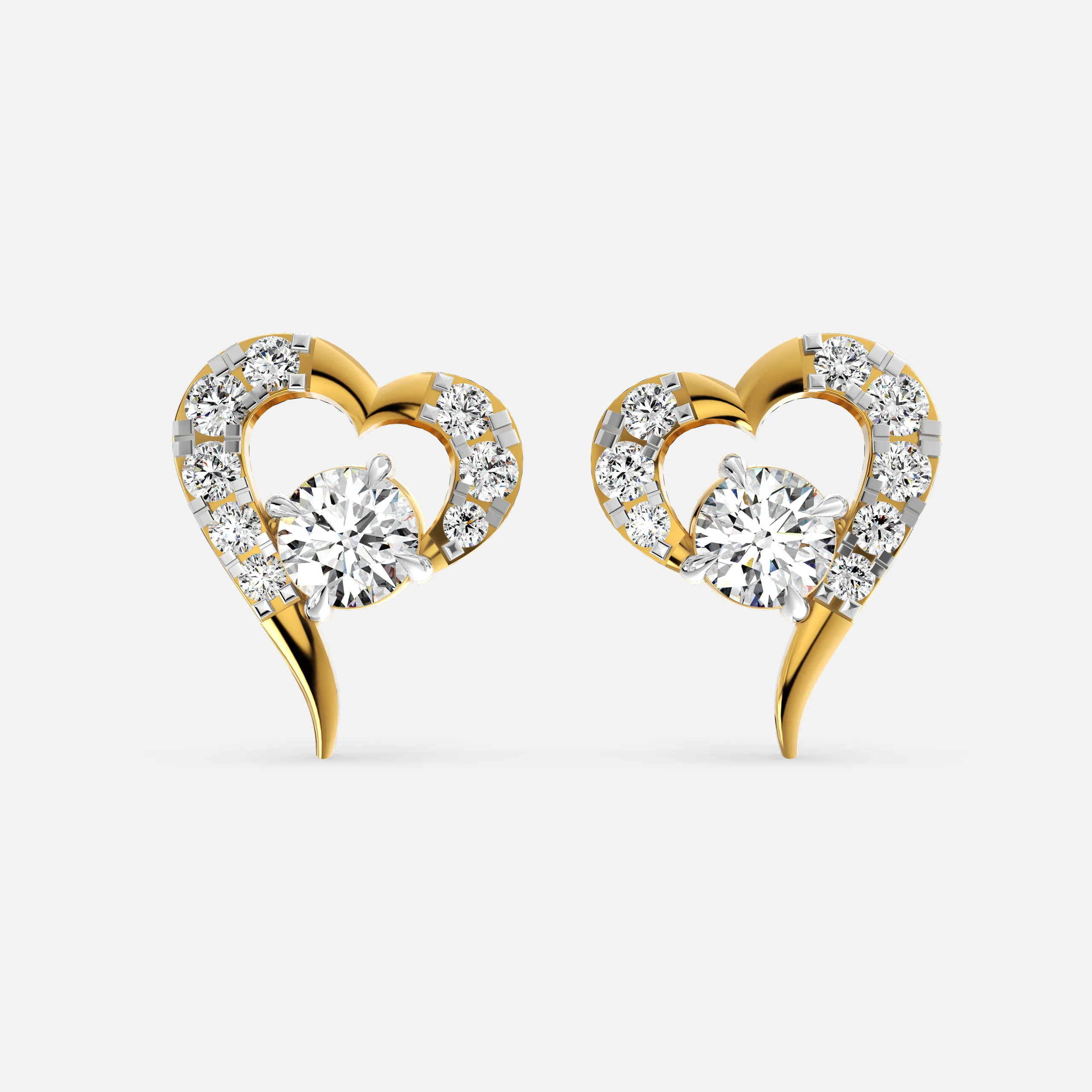 Heart Diamond Earrings