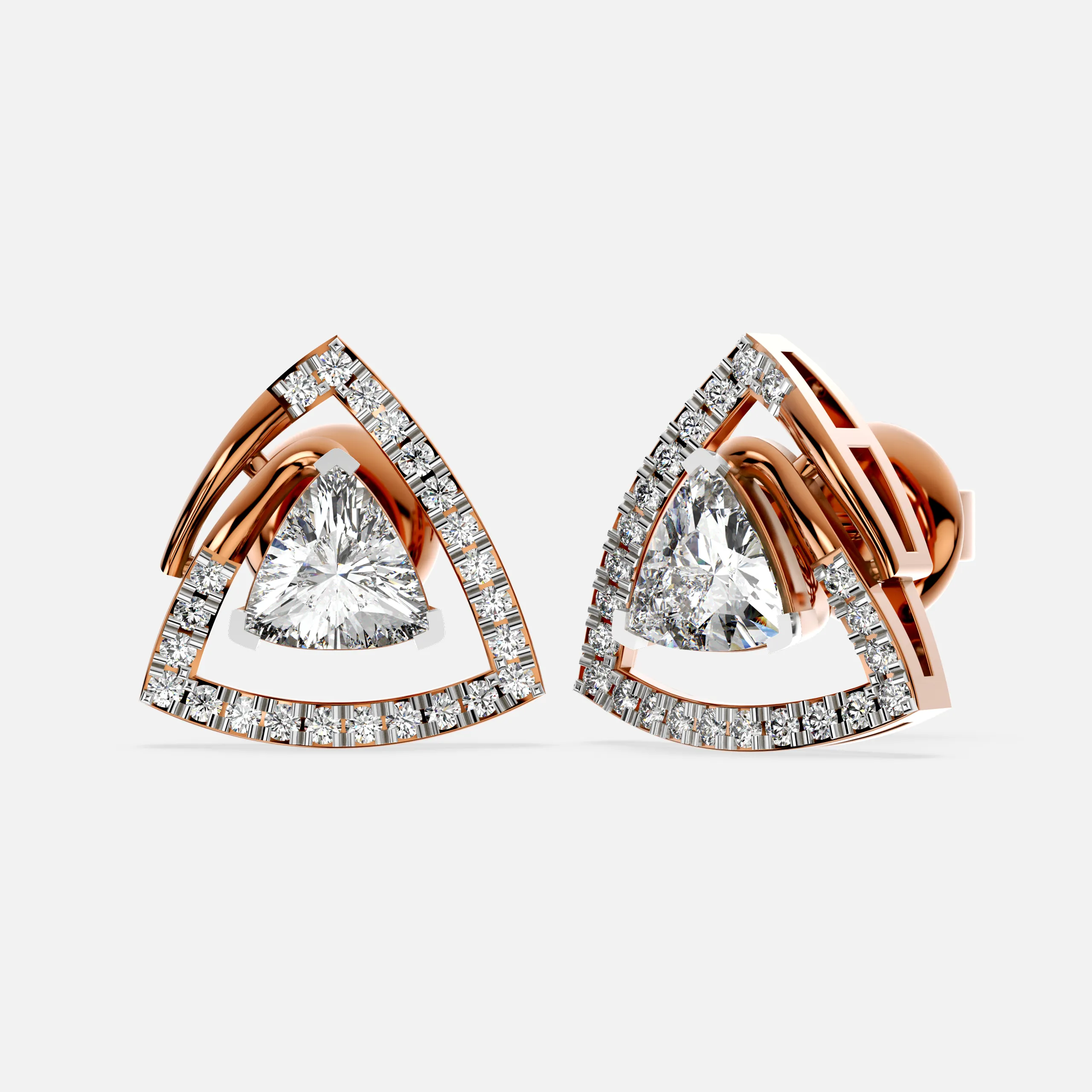 Trionna Curve Diamond Earrings