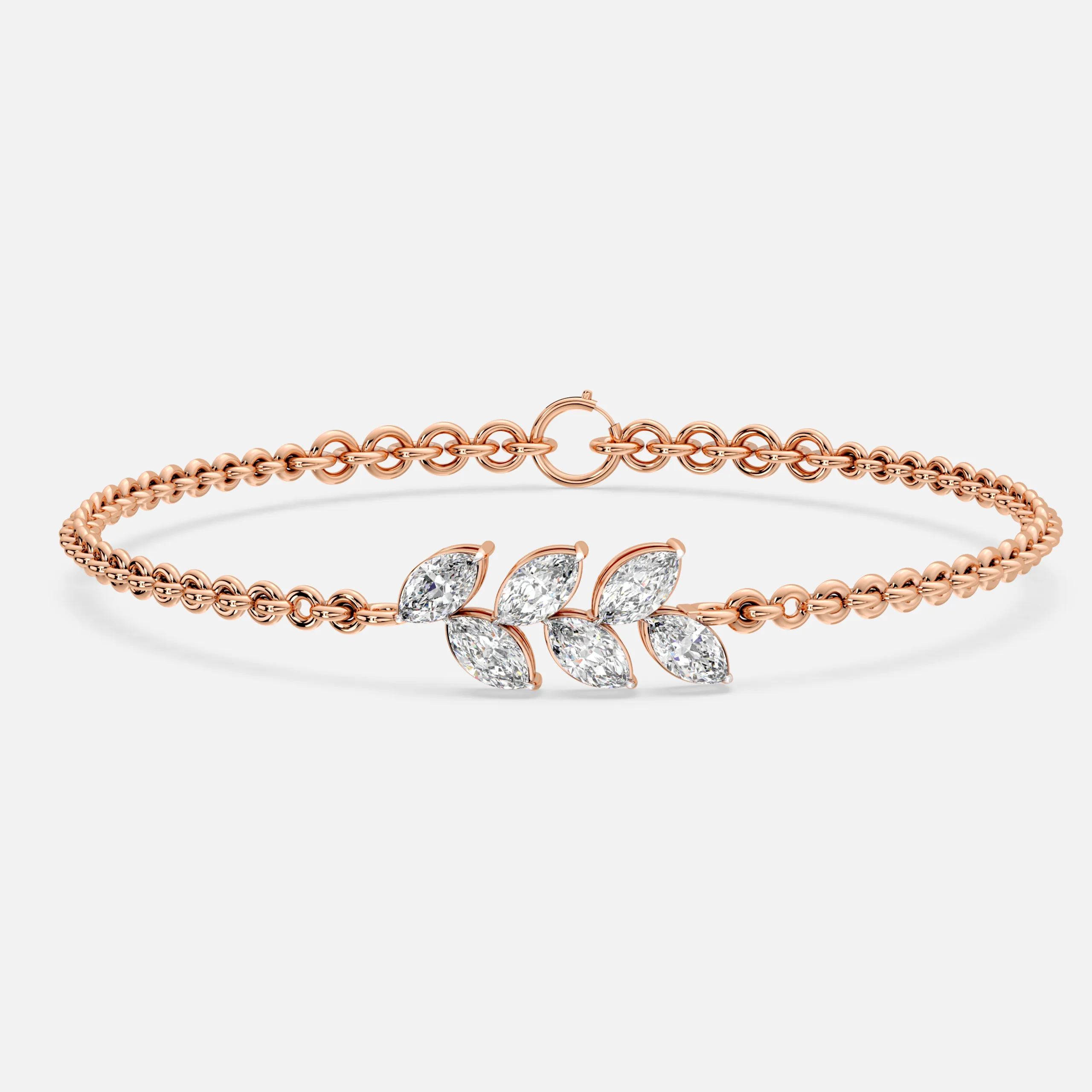 Marquise Leaf Diamond Bracelet