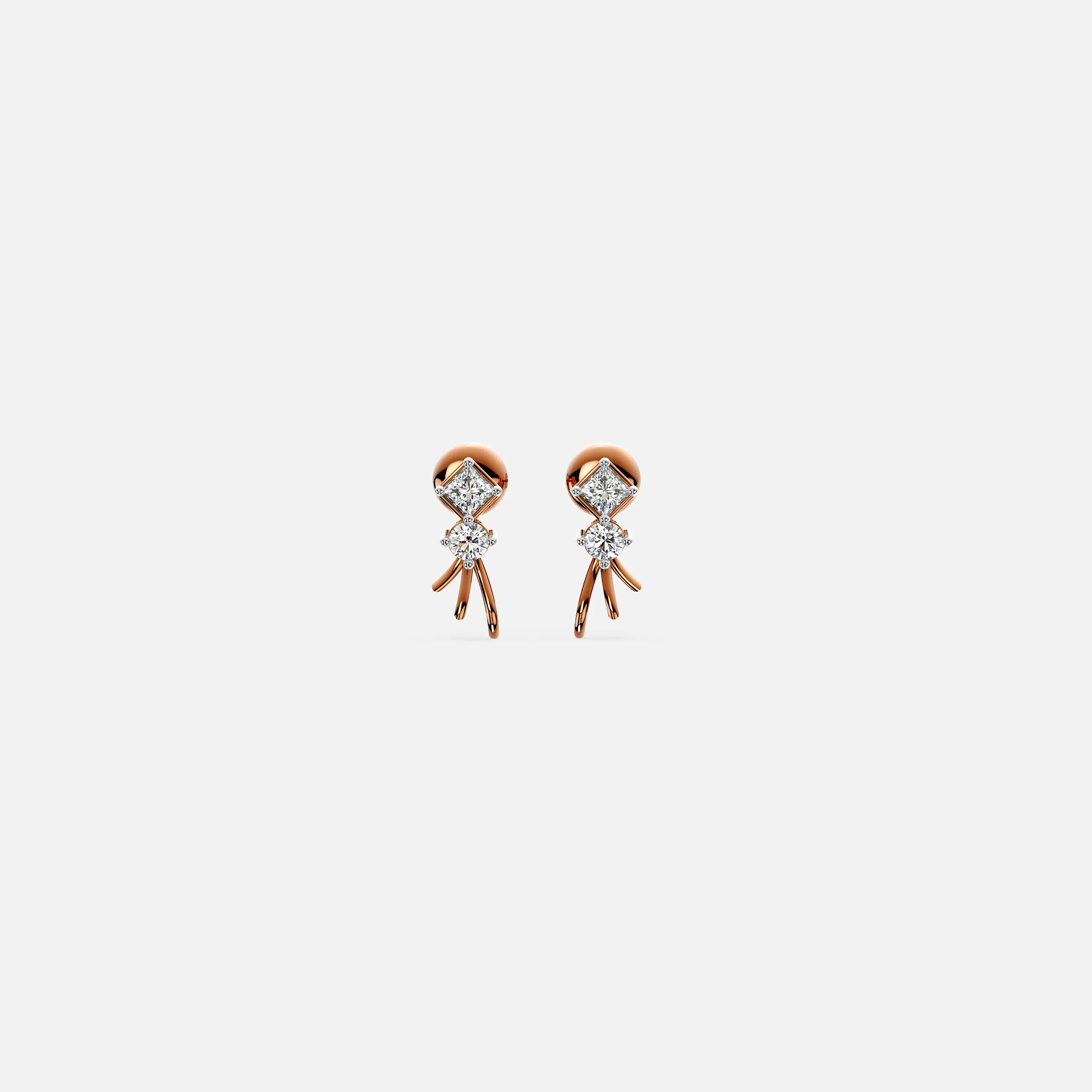 Dual Luxury Diamond Earrings