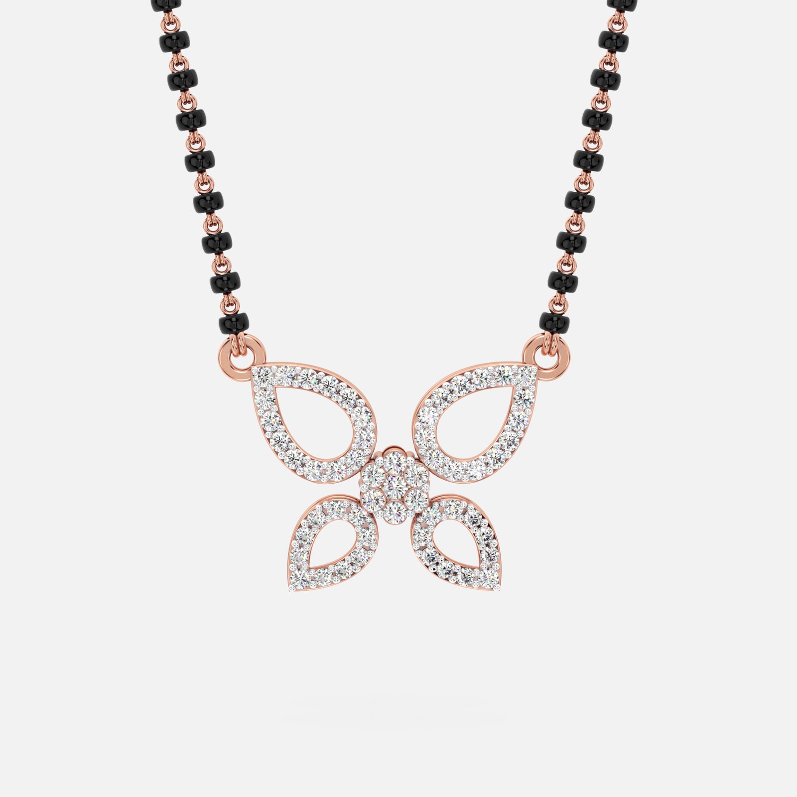Diamond Butterfly Mangalsutra