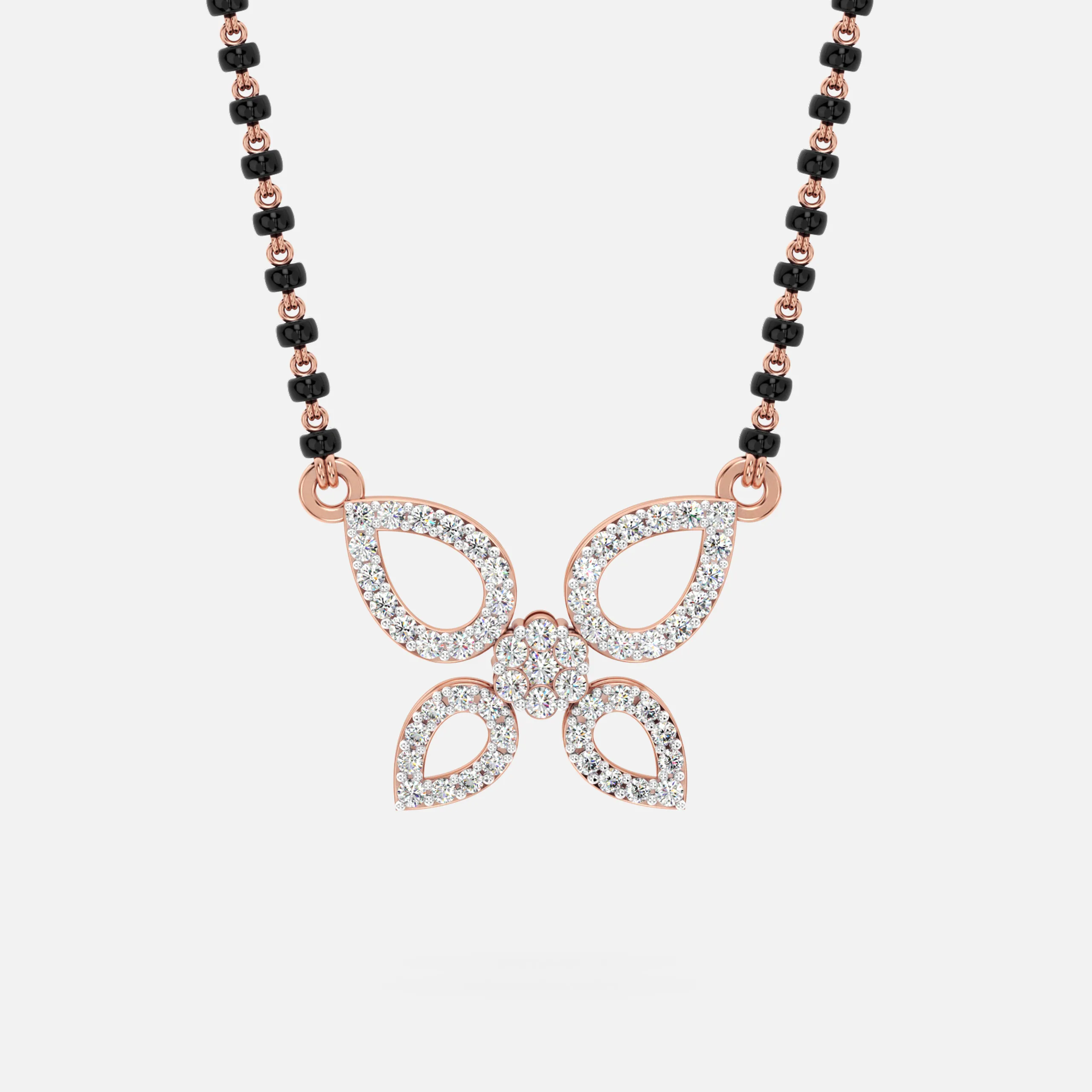 Diamond Butterfly Mangalsutra
