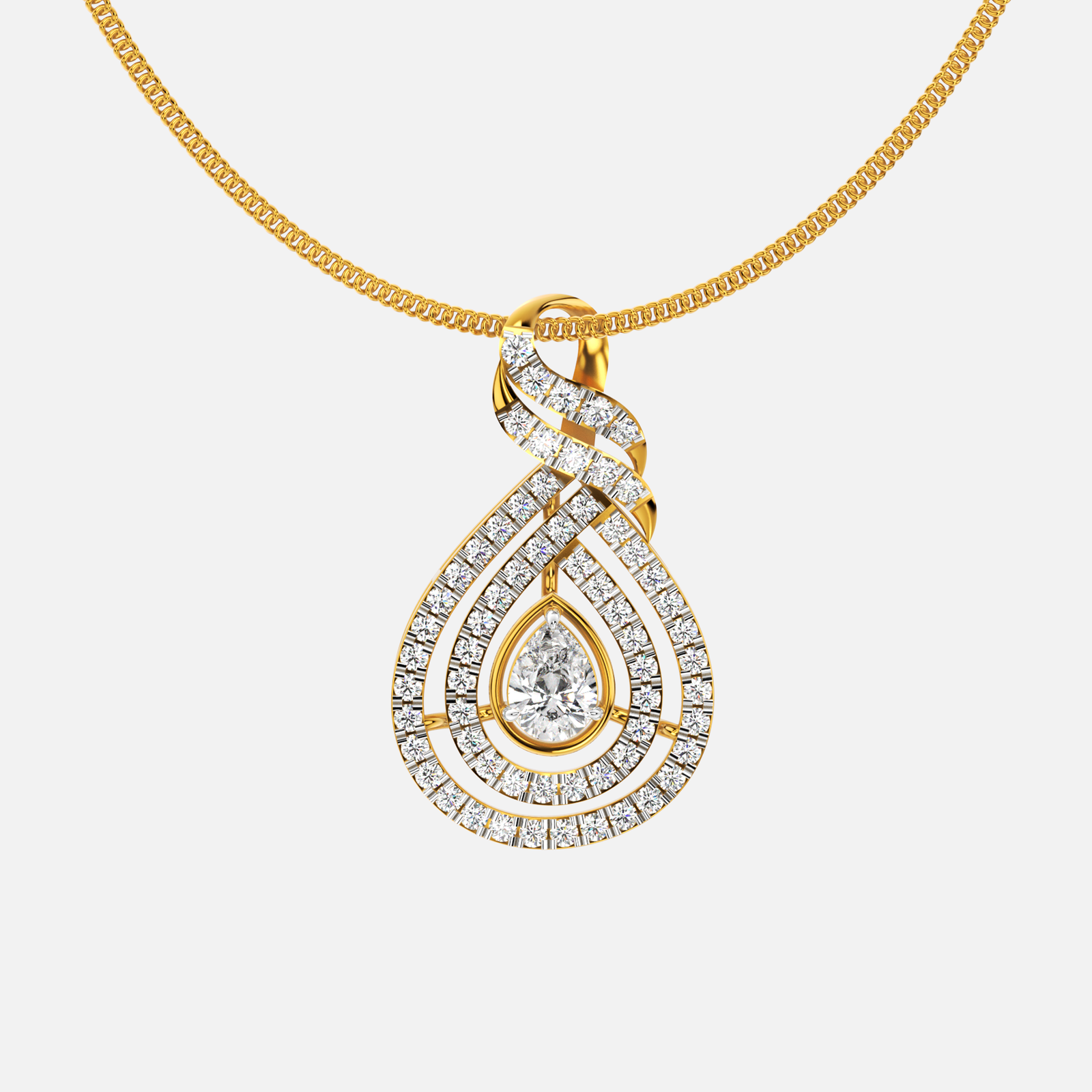 Seraphine Teardrop Diamond Pendant
