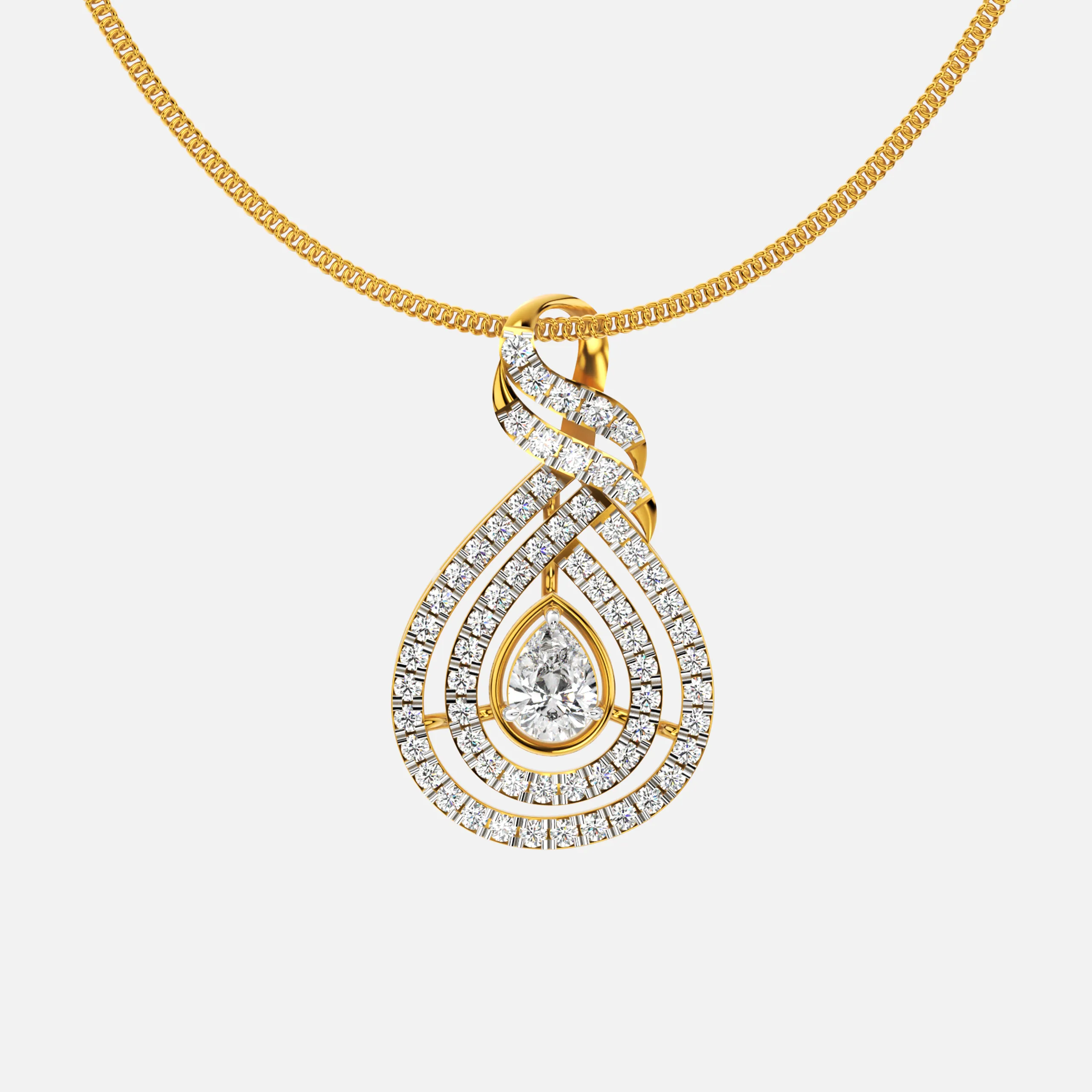 Seraphine Teardrop Diamond Pendant