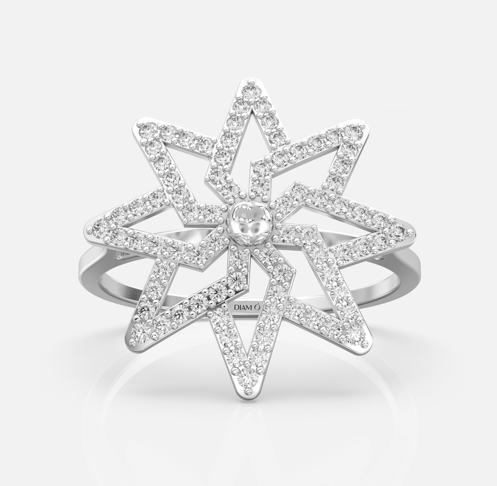 Pinwheel Star Diamond Ring