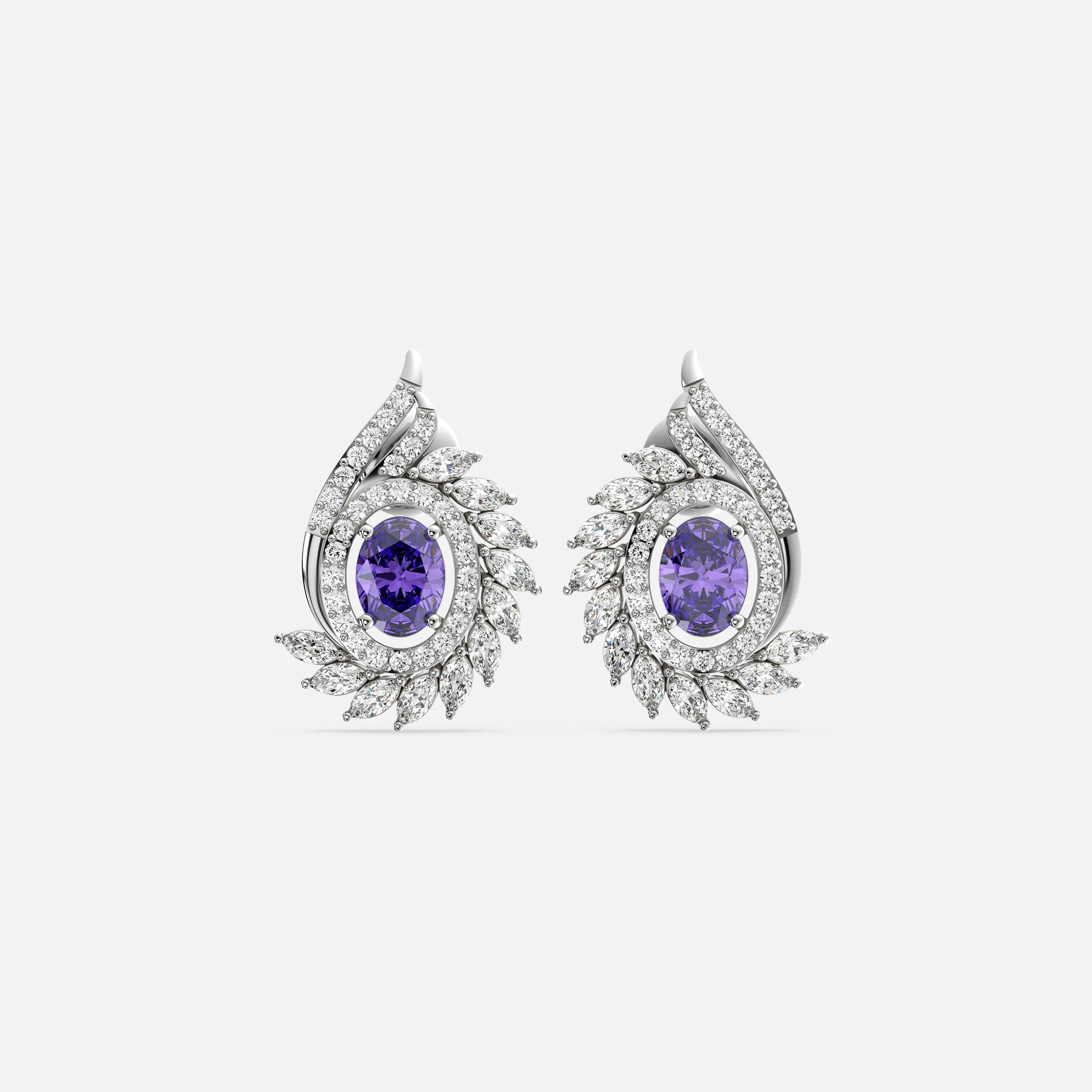 Amara Swirl Diamond Earrings