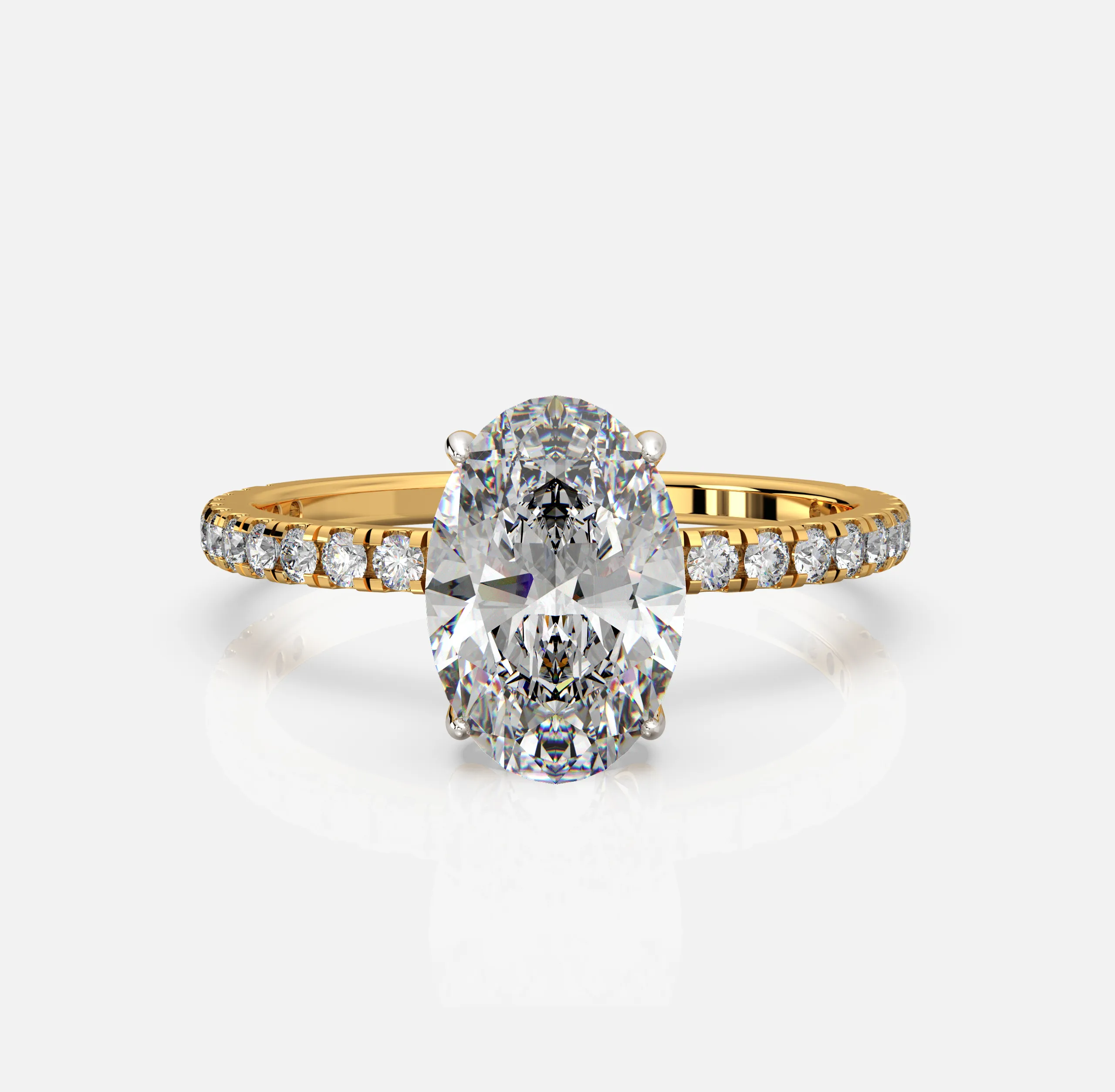 Luminous Oval Diamond Ring