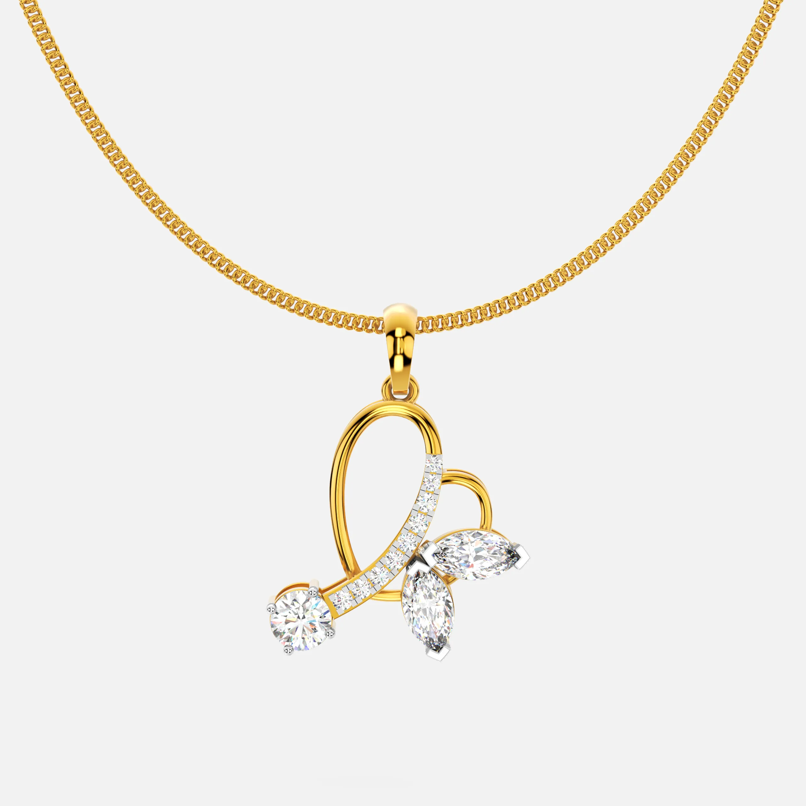 Blossom Heart Diamond Pendant