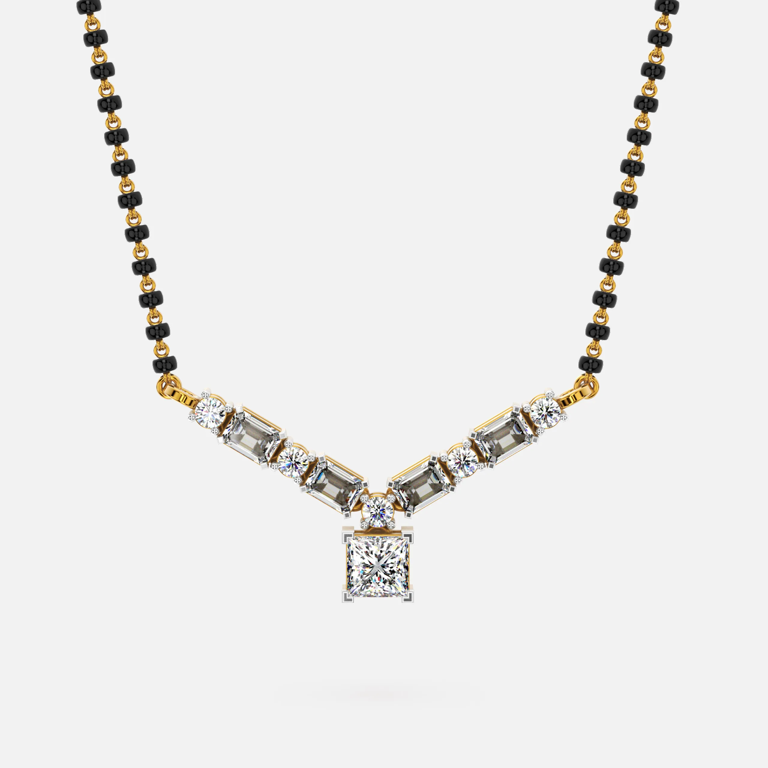 Princess Chevron Diamond Mangalsutra
