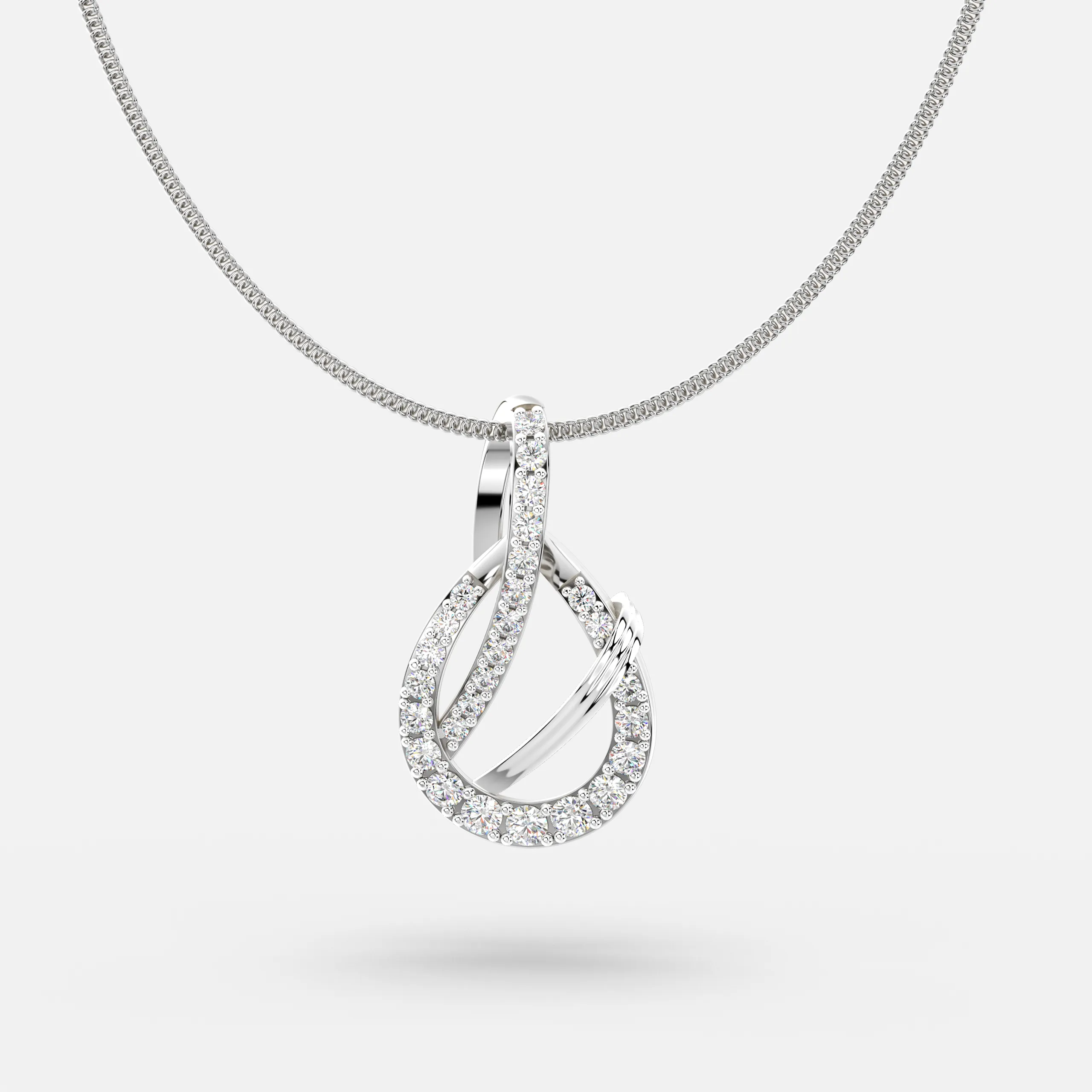 Infinity Twist Drop Pendant