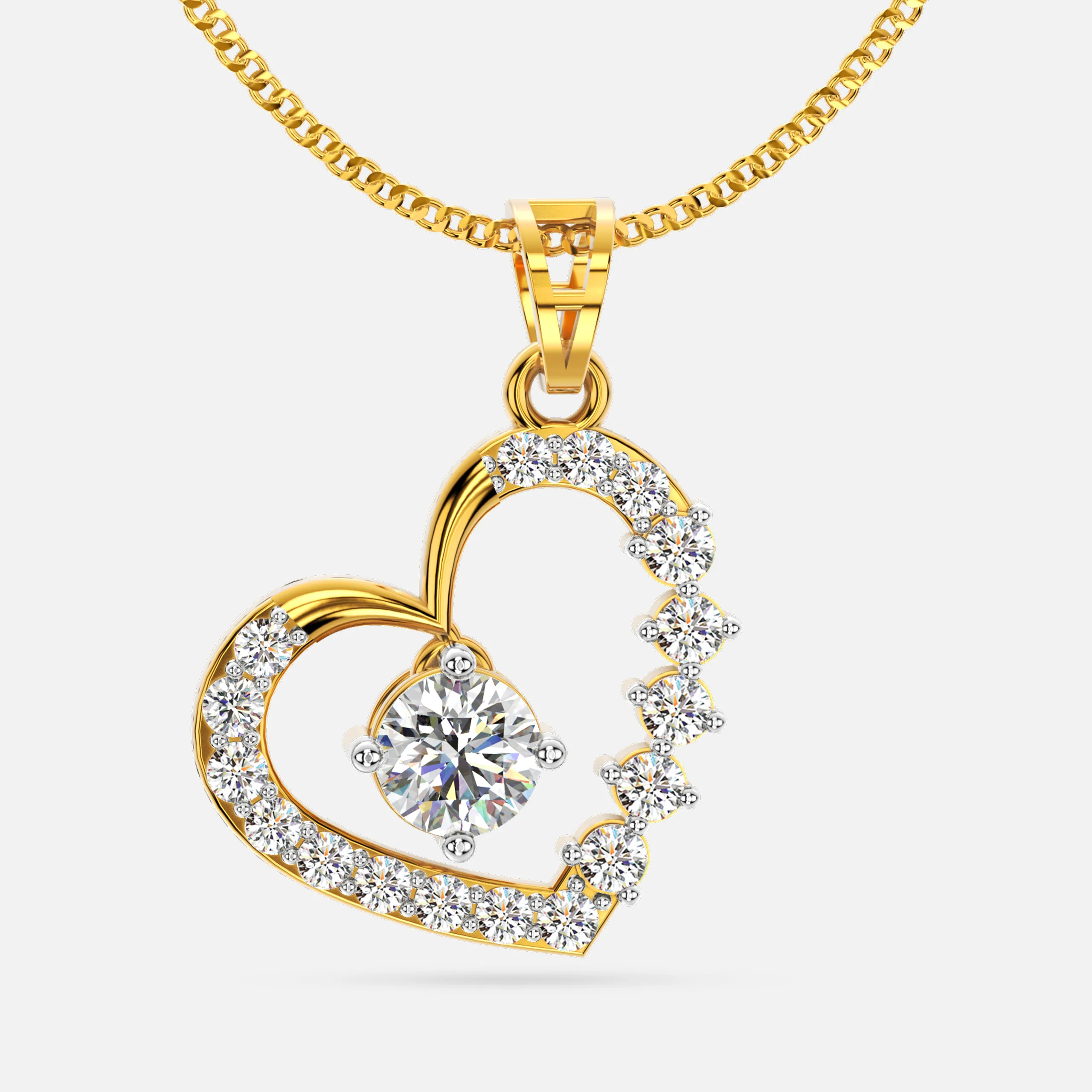 Stellar Heart Diamond Pendant