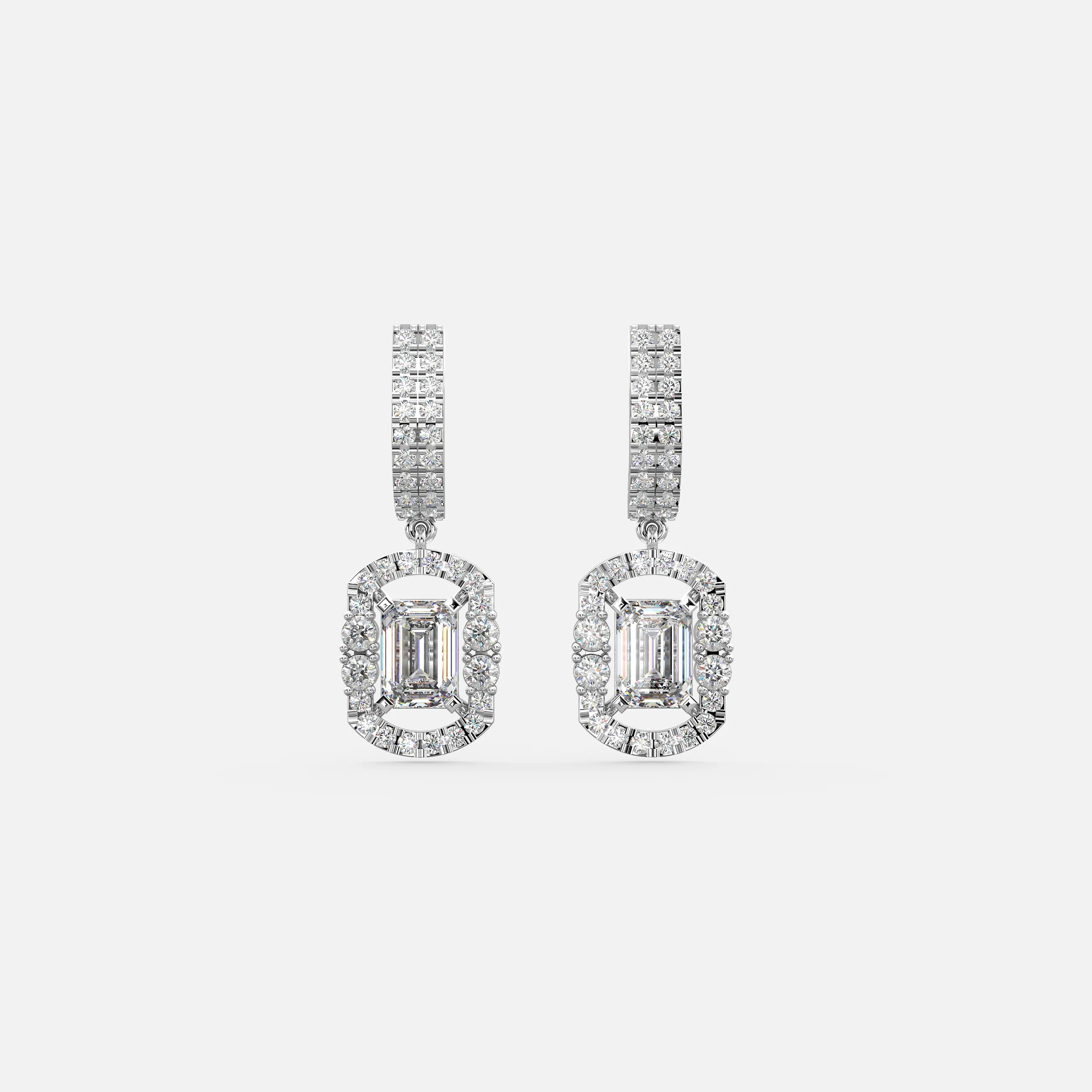 Radiant Halo Drop Earrings