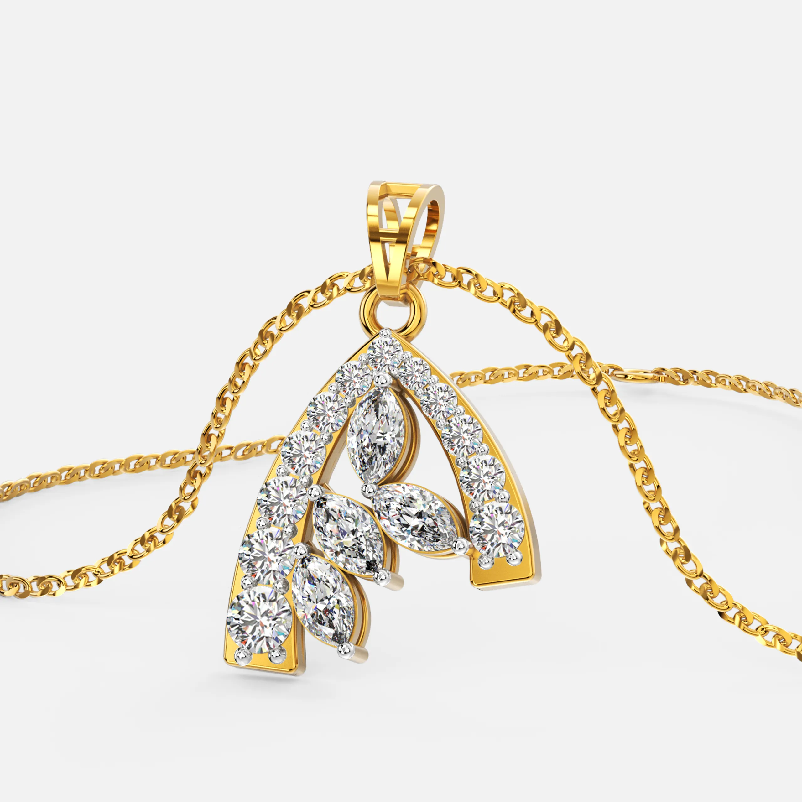 Radiant Blossom Diamond Pendant