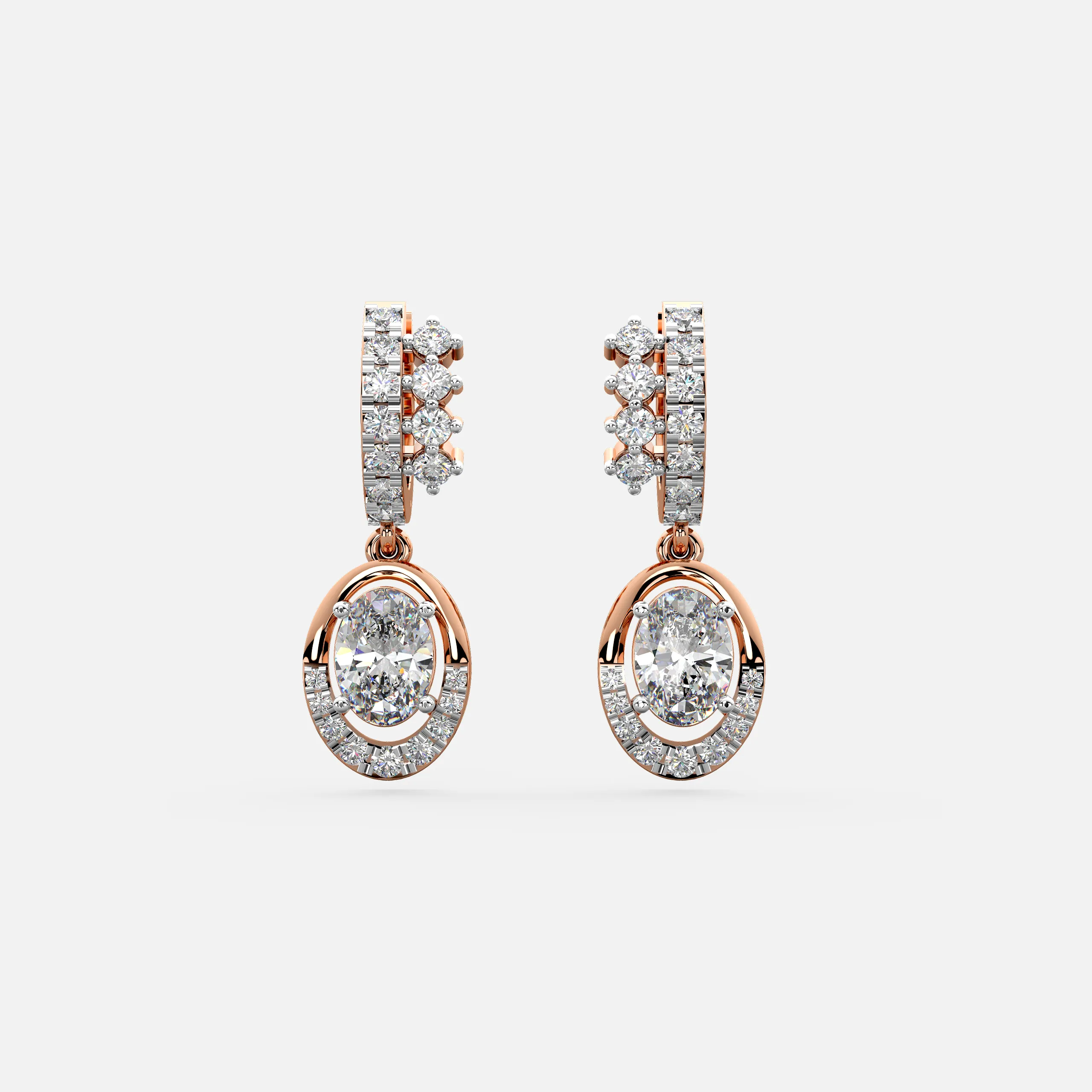 Diamond Key Drop Earrings