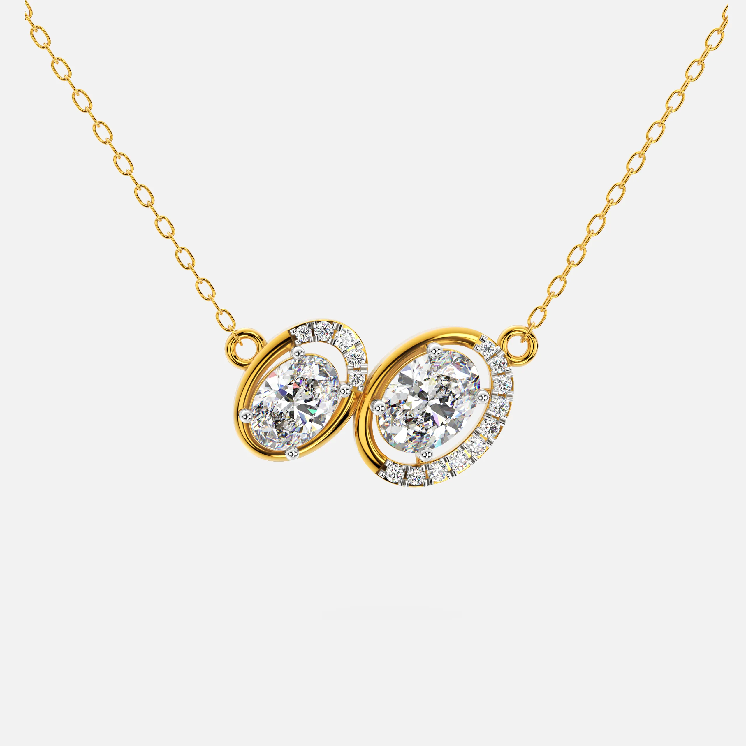 Twin Aura Diamond Pendant