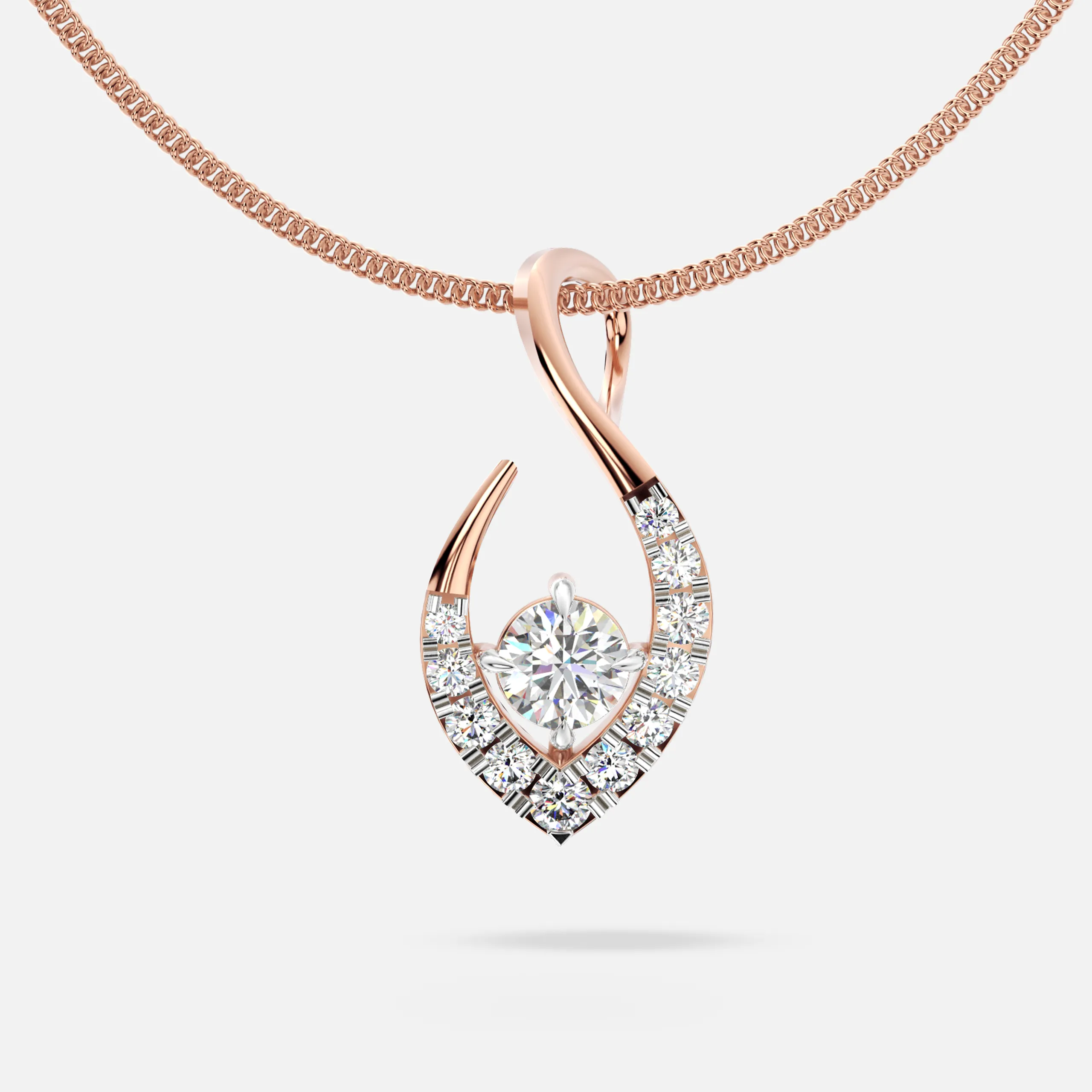 Flowing Diamond Pendant