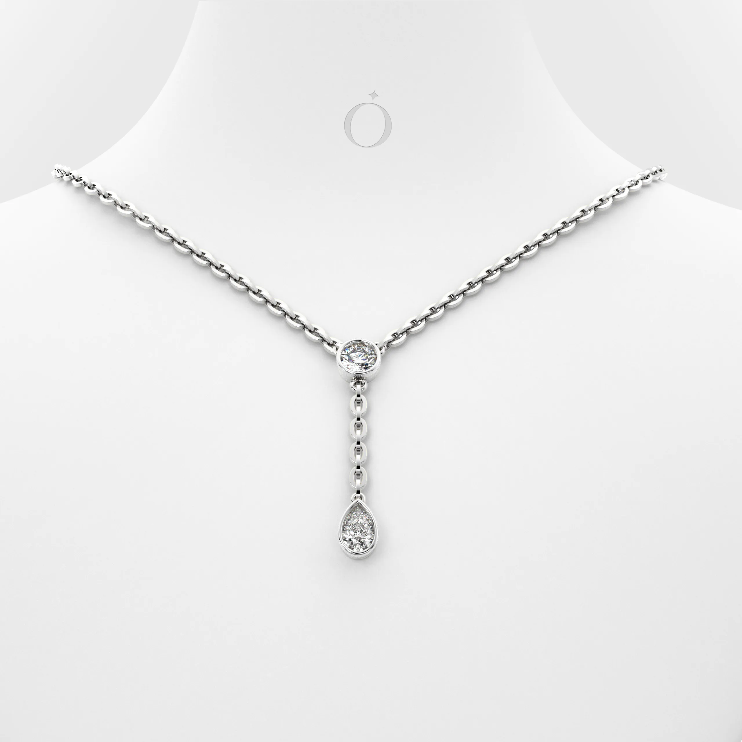 Luna Drop Diamond Necklace