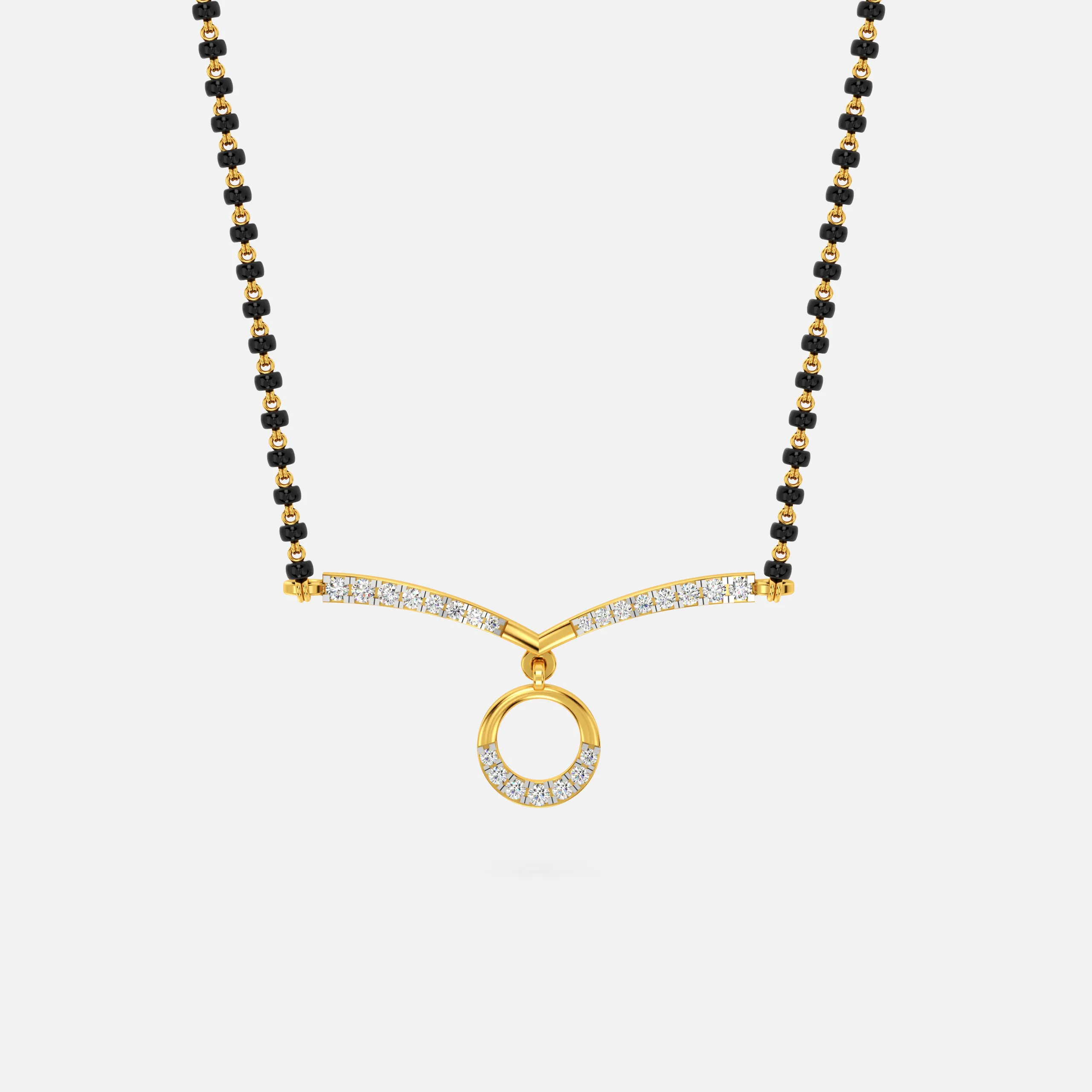 Luna Curve Diamond Mangalsutra
