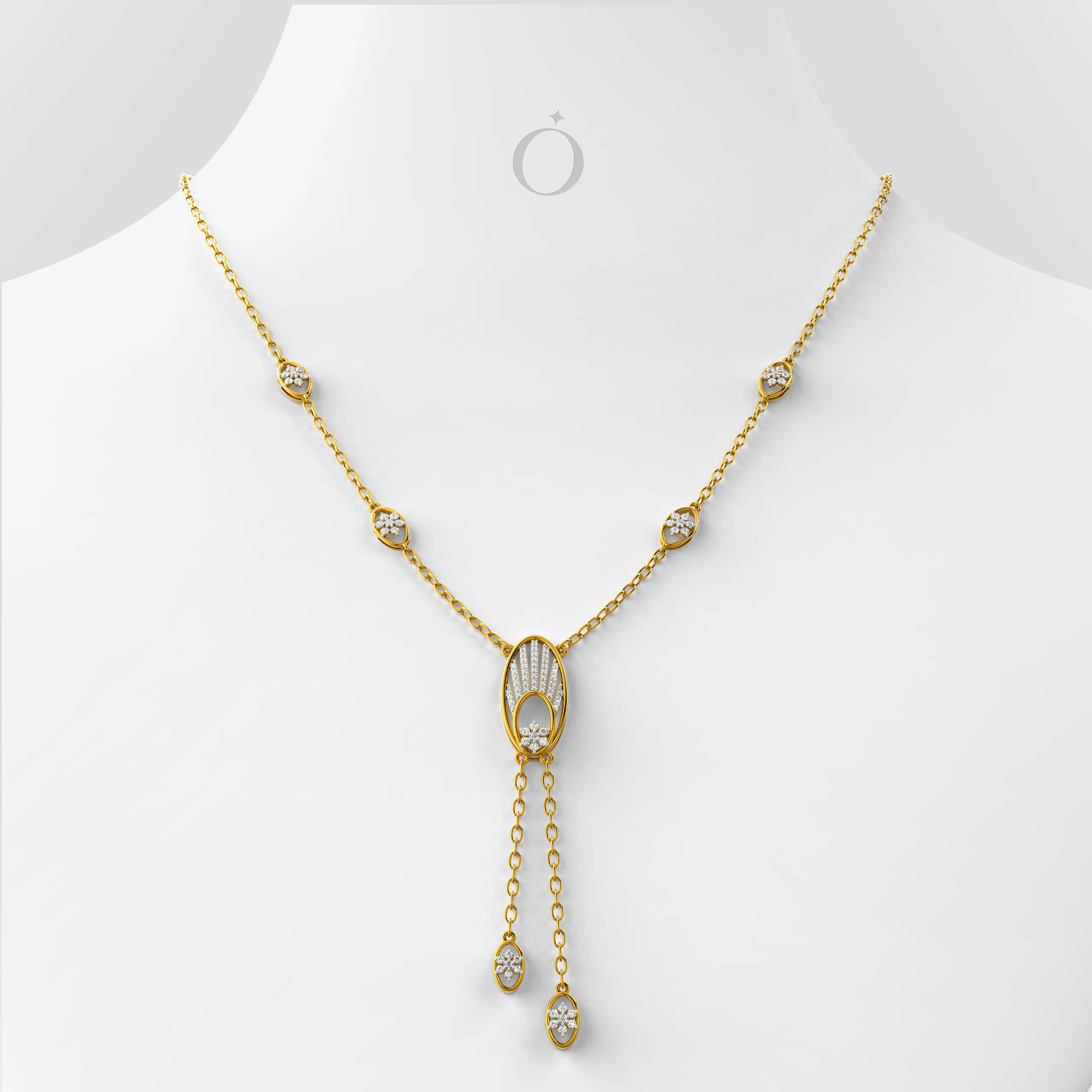 Aureline Drop Diamond Necklace