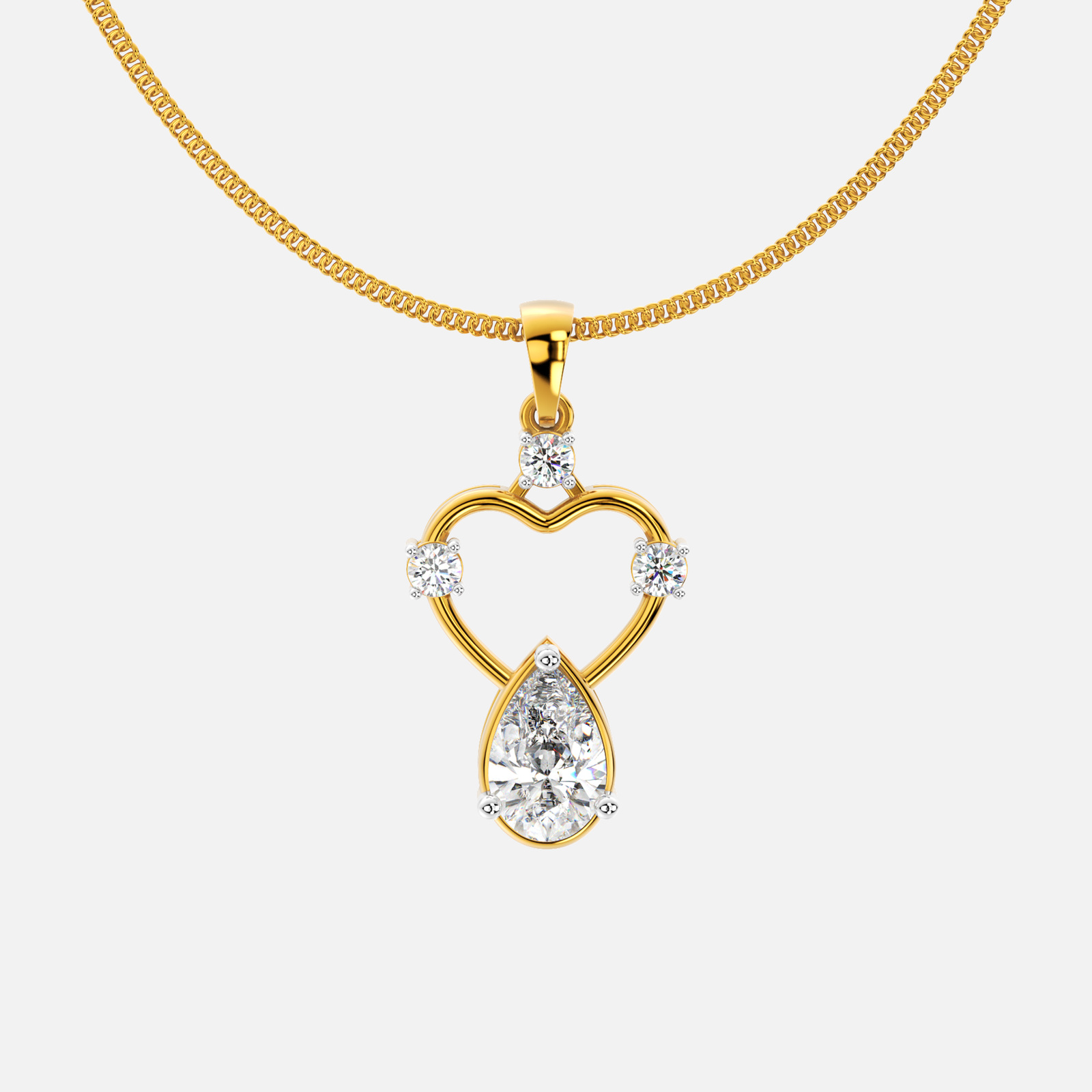 Heartdrop Elegance Diamond Pendant