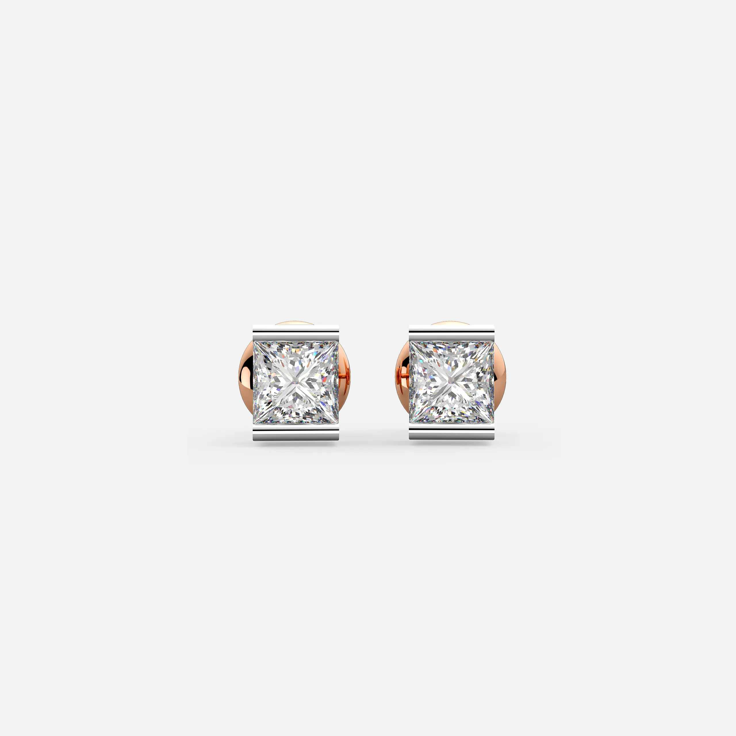 Spark Square Diamond Studs