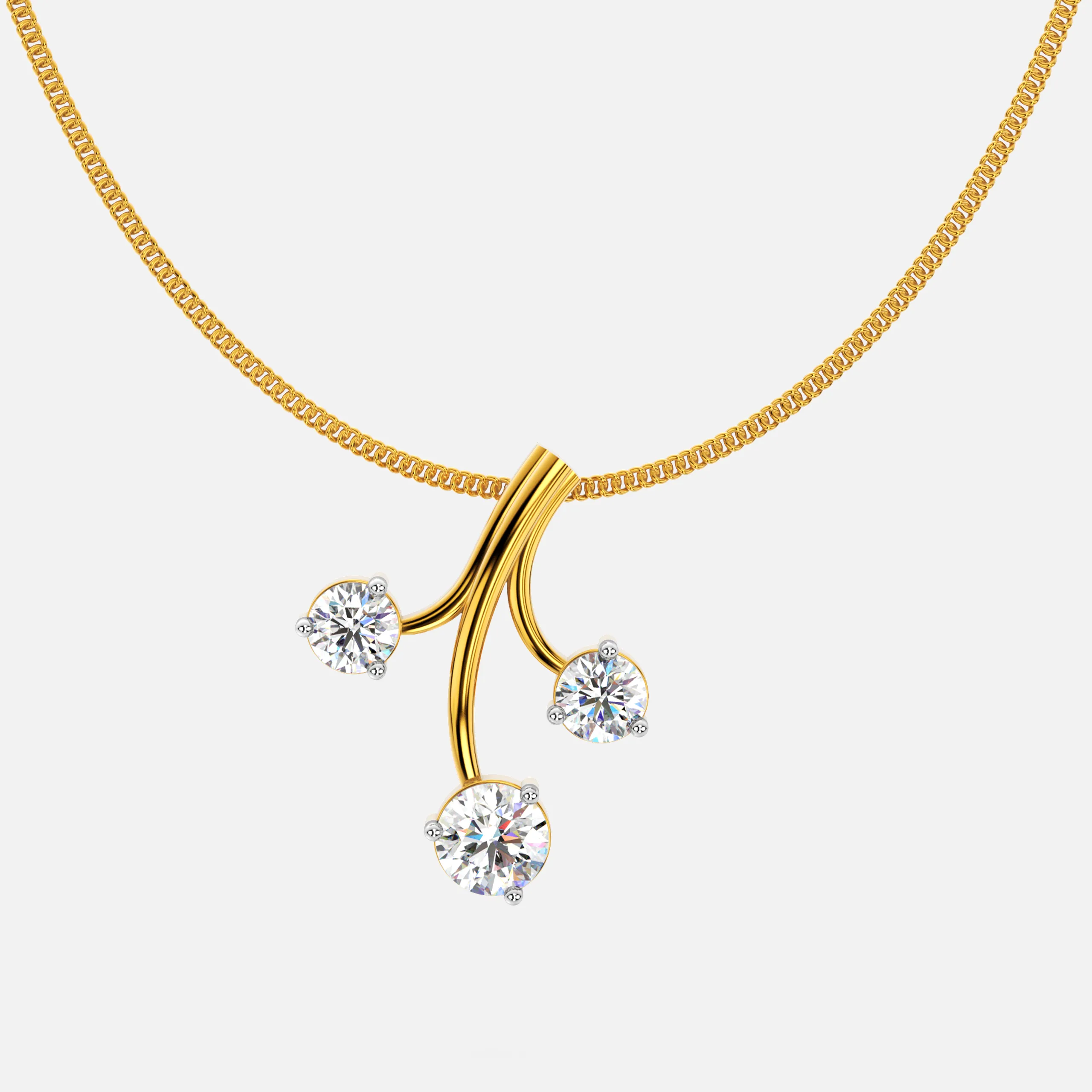 Trio Bloom Diamond Pendant