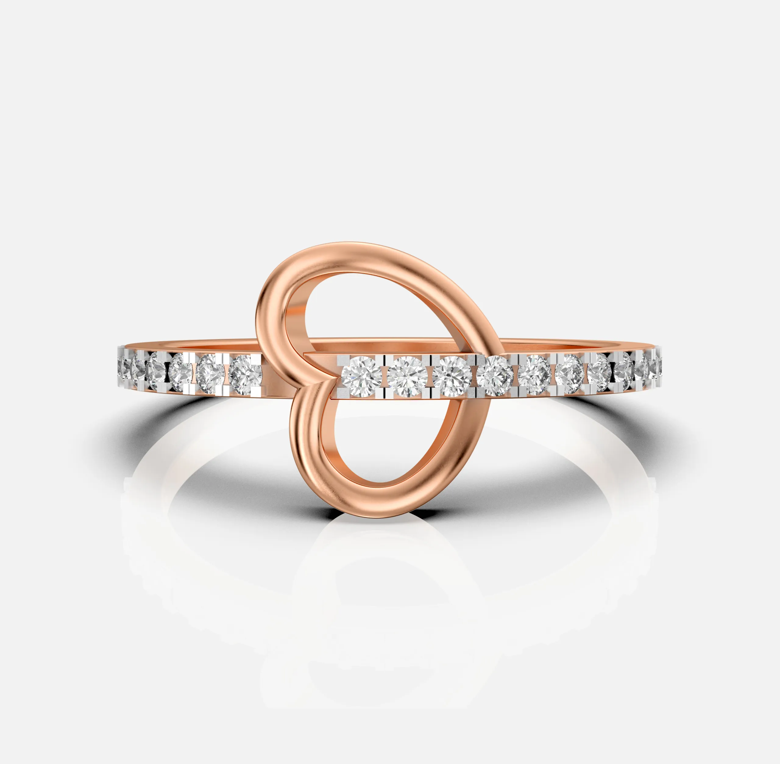 Linked Infinity Diamond Ring