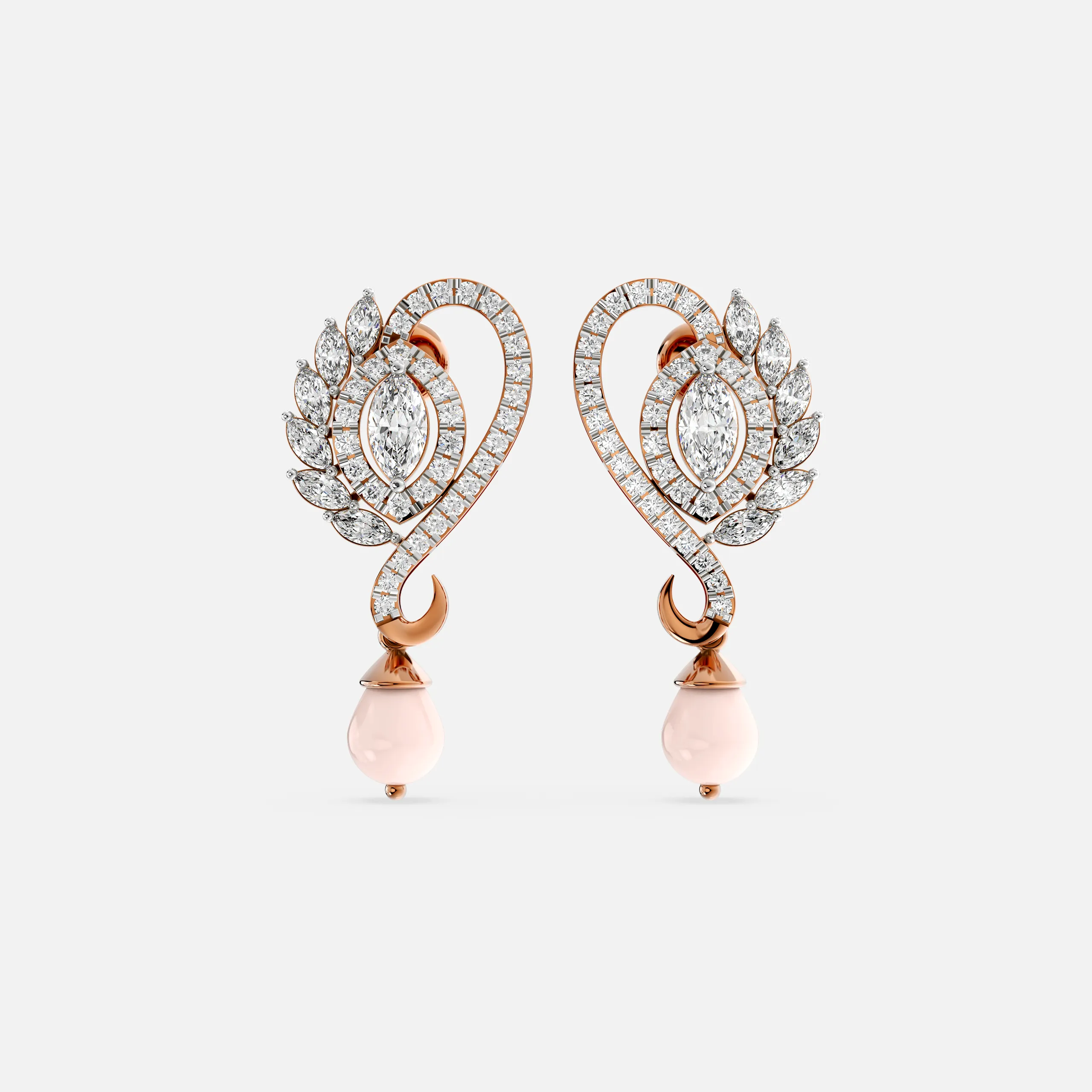 Elara Plume Diamond Earrings