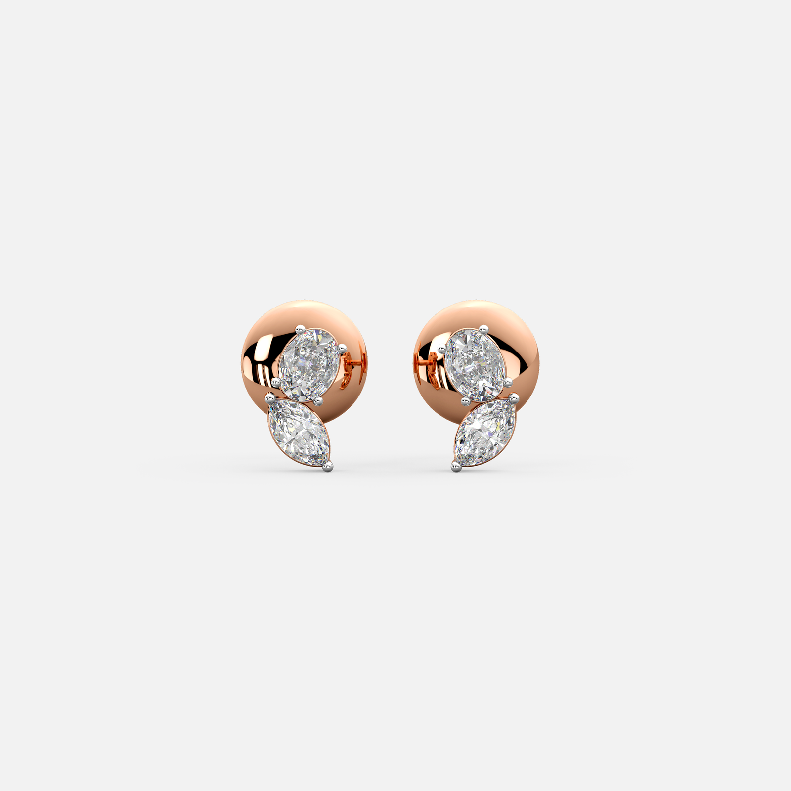 Twin Leaf Diamond Earrings