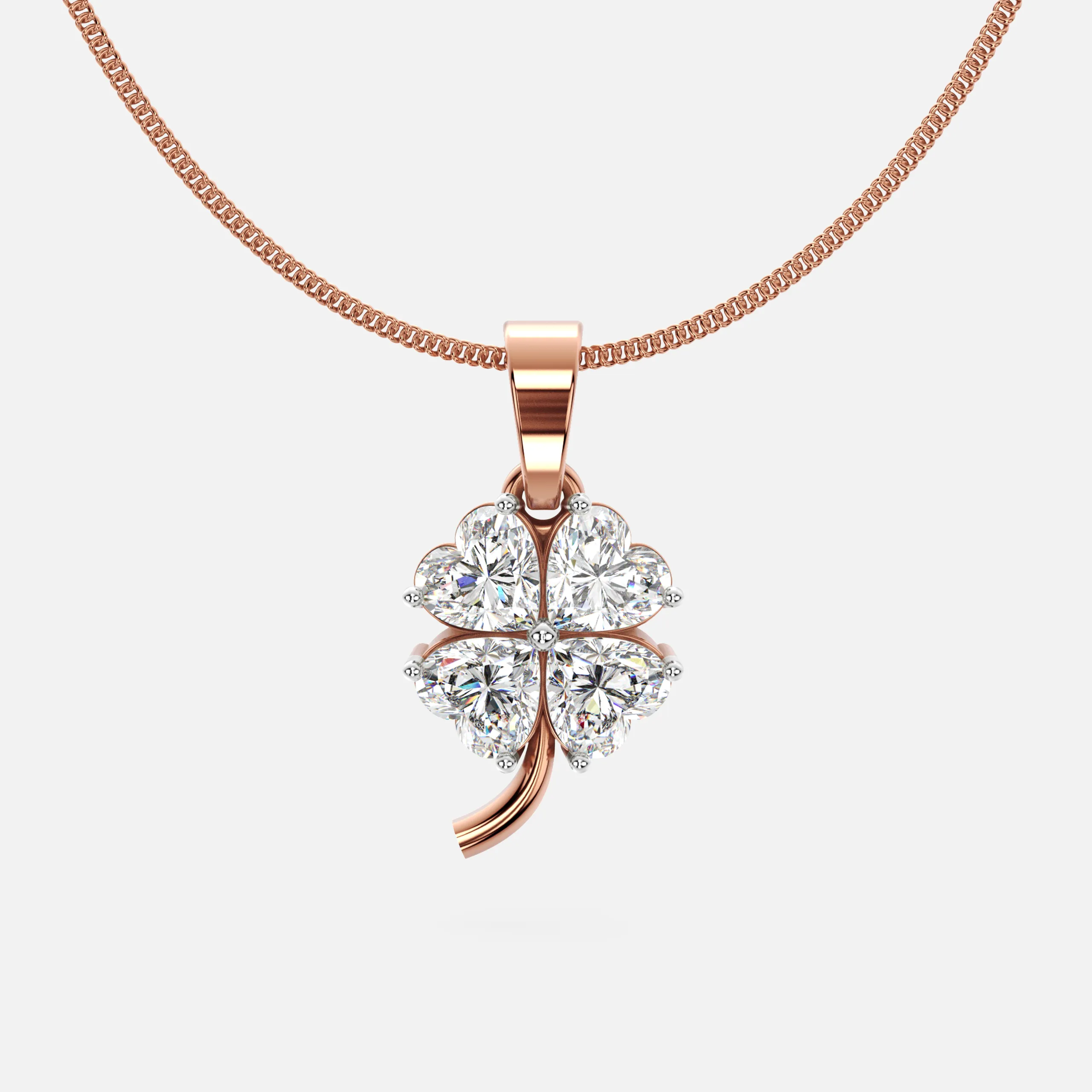 Lucky Clover Diamond Pendant