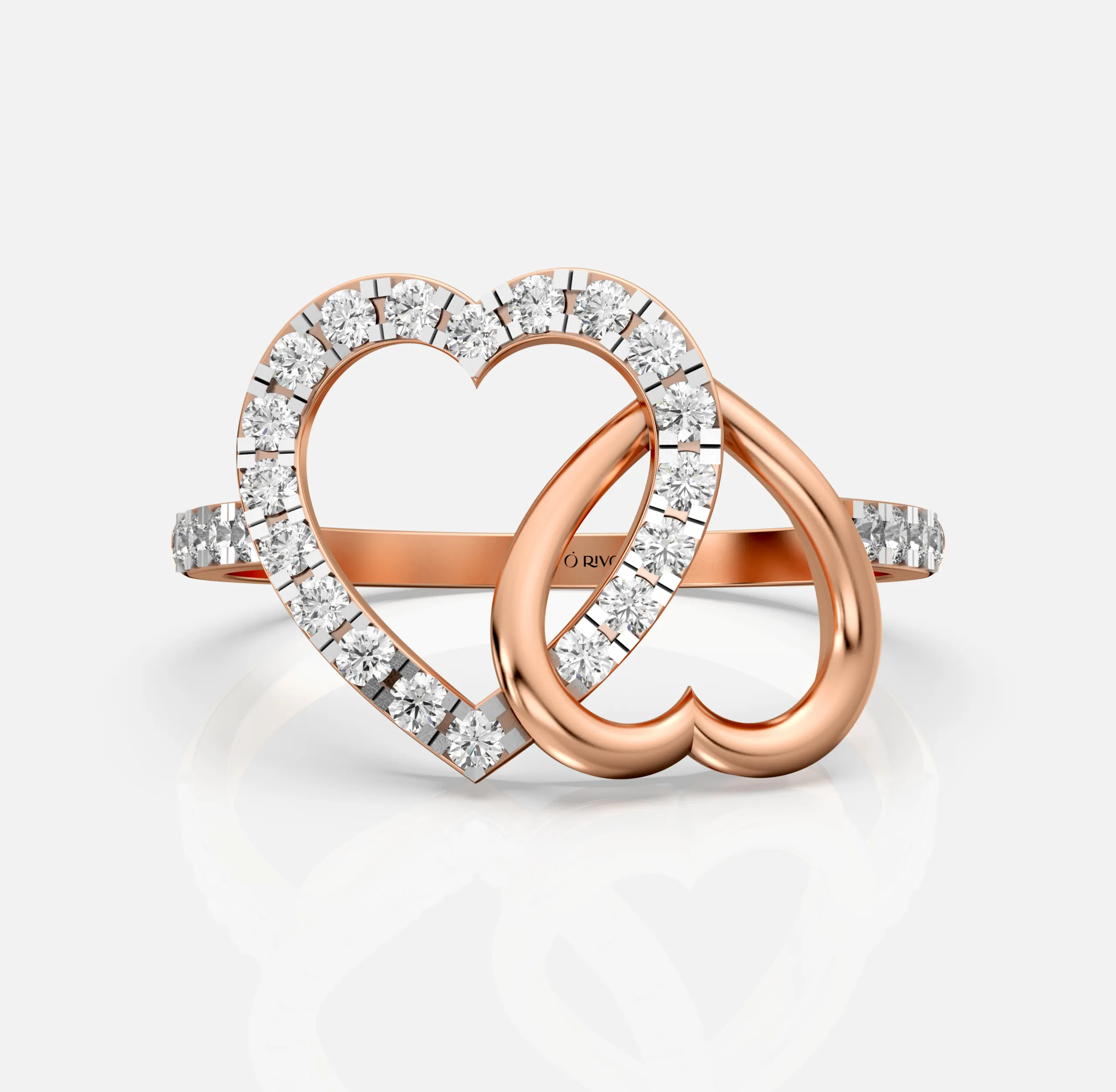 Twin Heart Diamond Ring