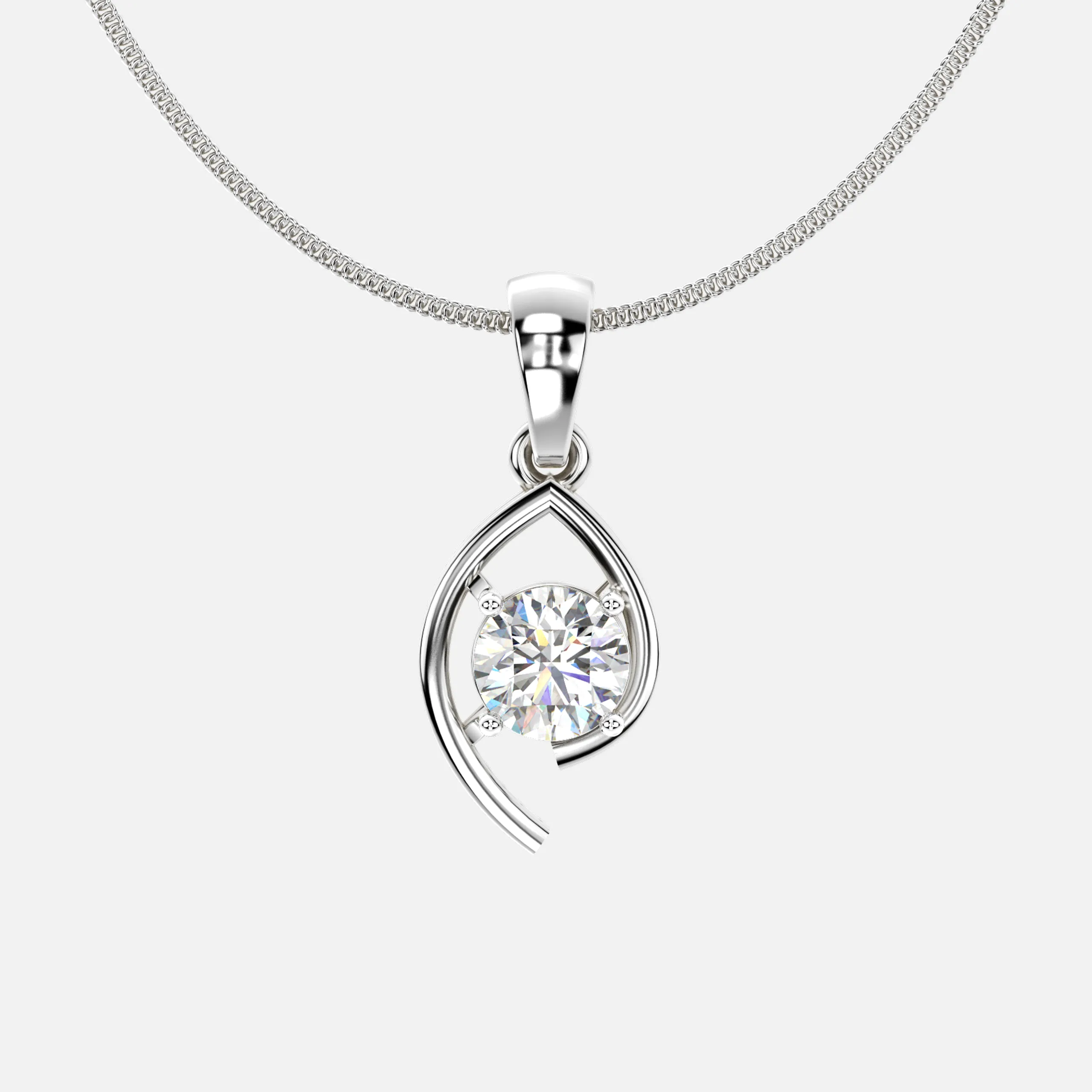 Sparkle Swirl Diamond Pendant