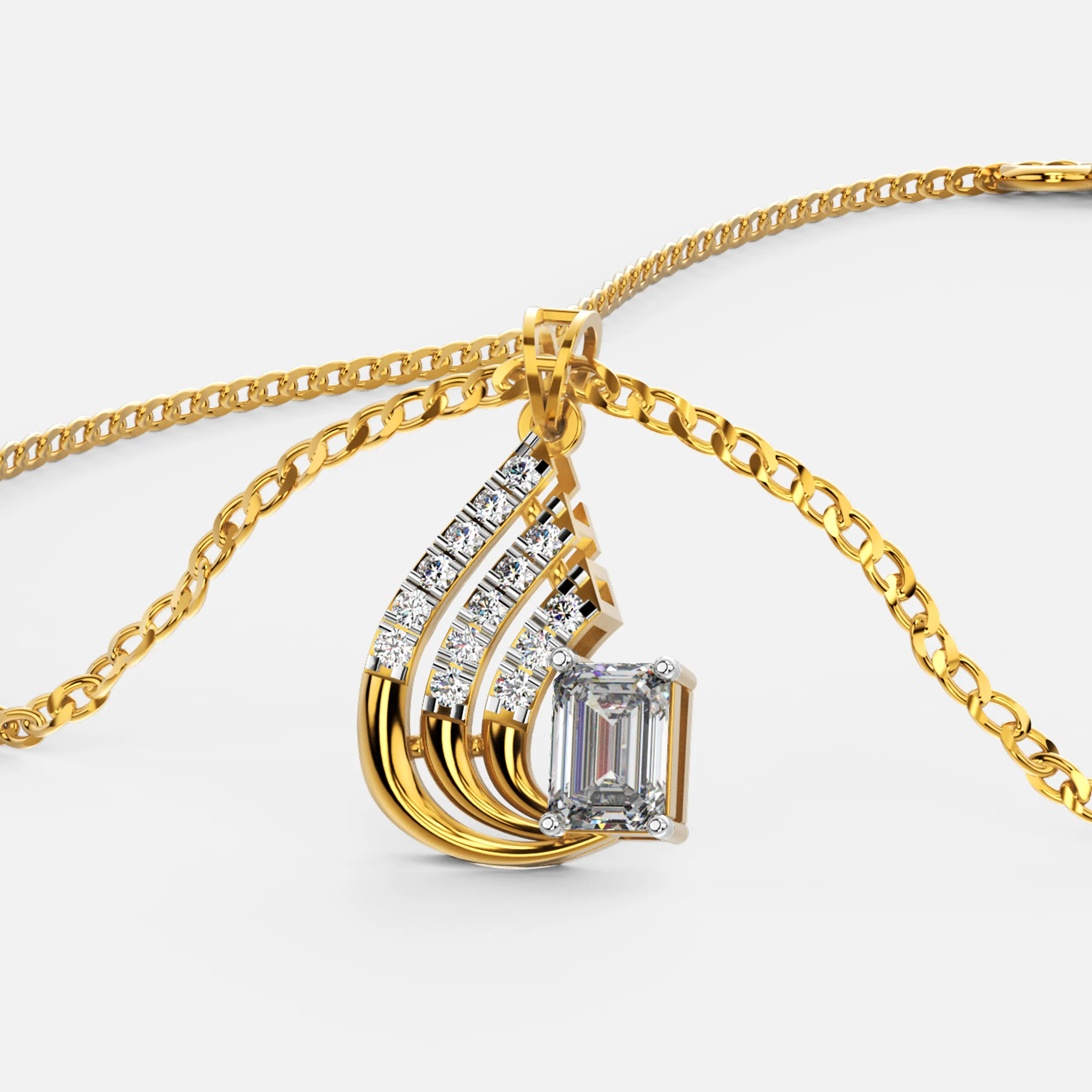 Cascade Glow Diamond Pendant