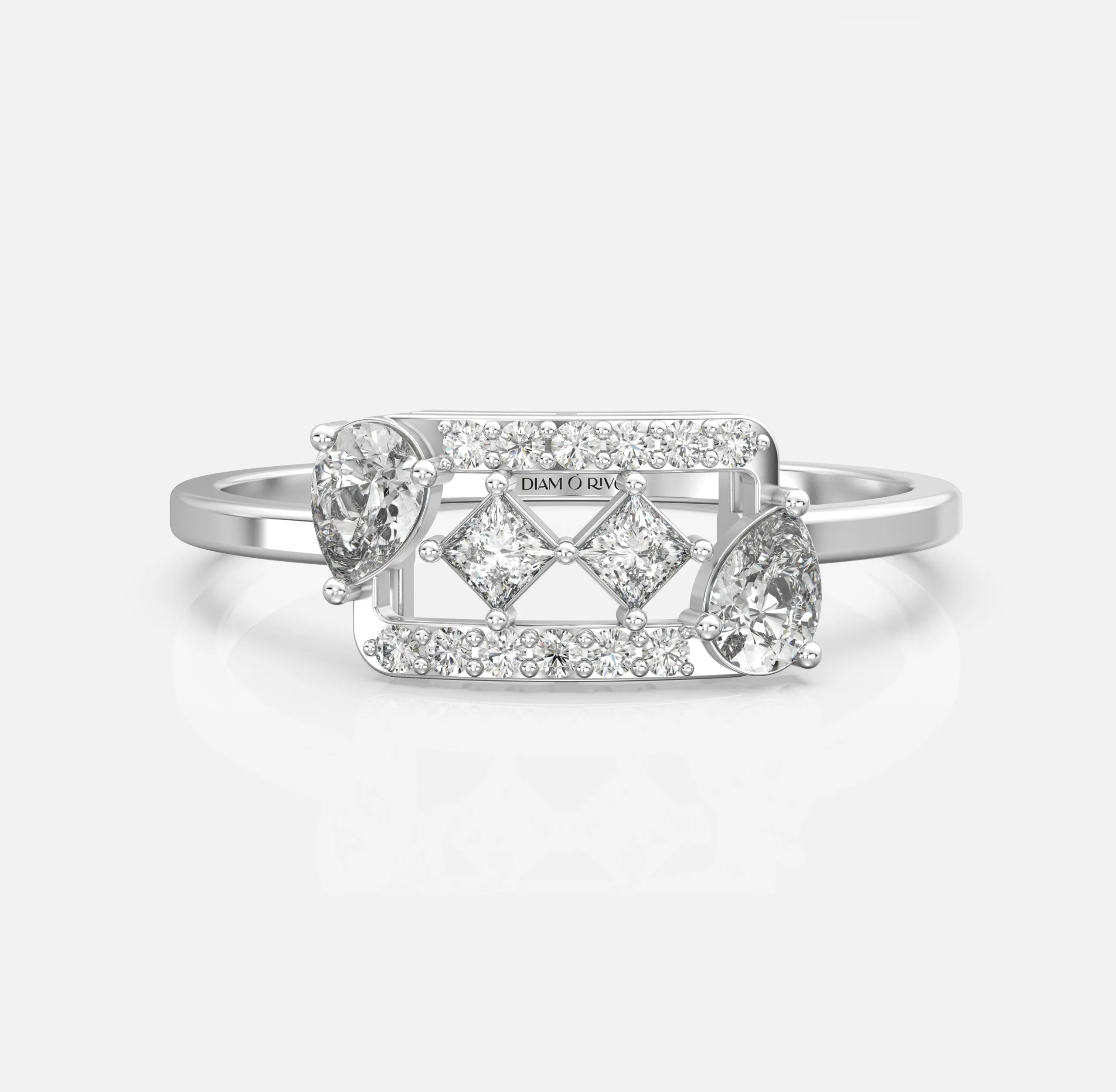 Geometric Elegance Diamond Ring