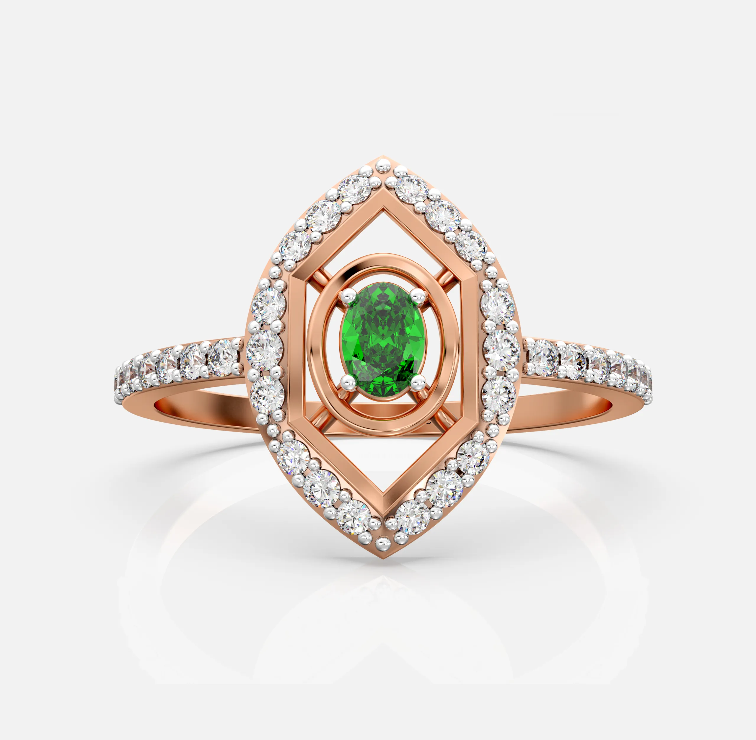 Lumiere Halo Diamond Ring