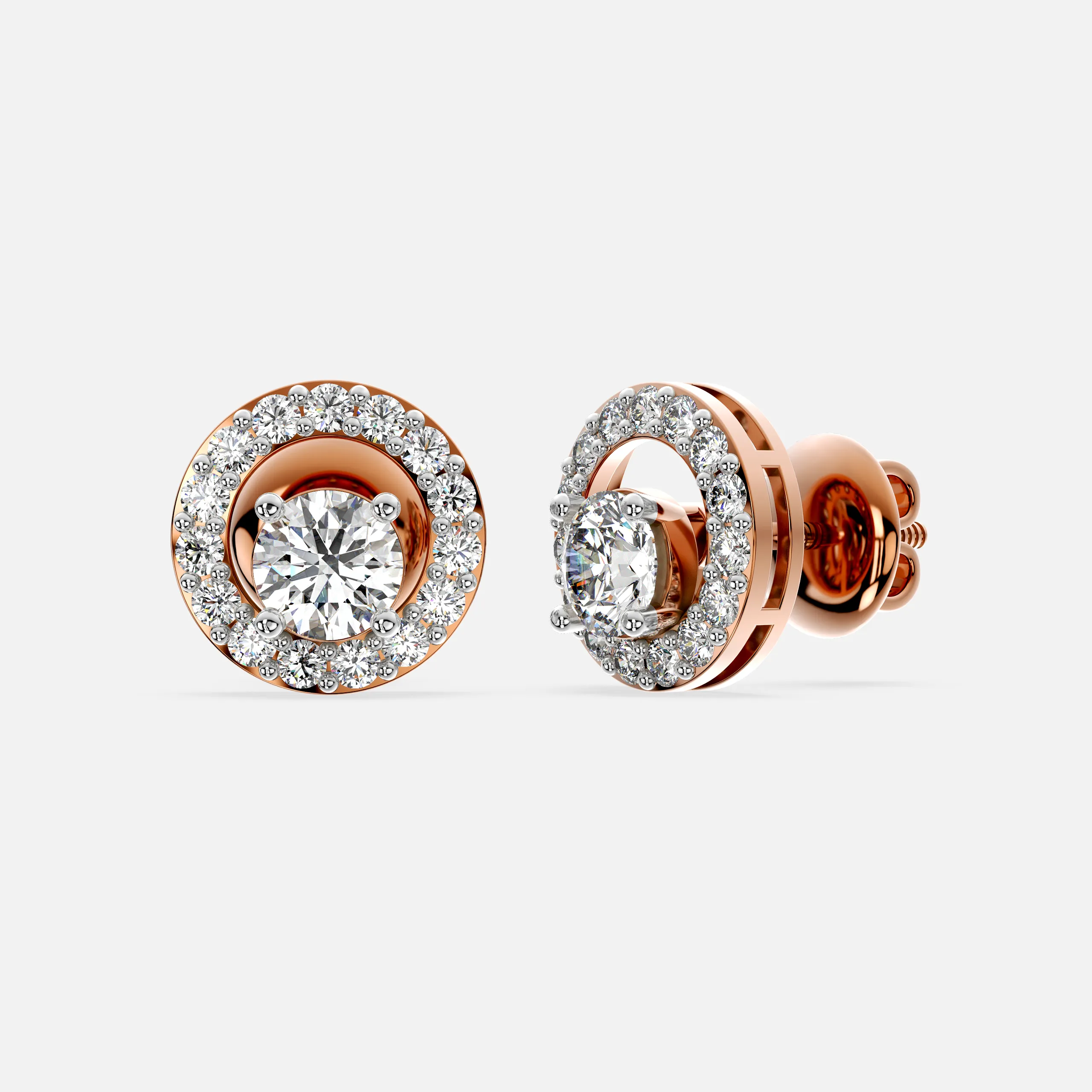 Aurora Round Diamond Earrings