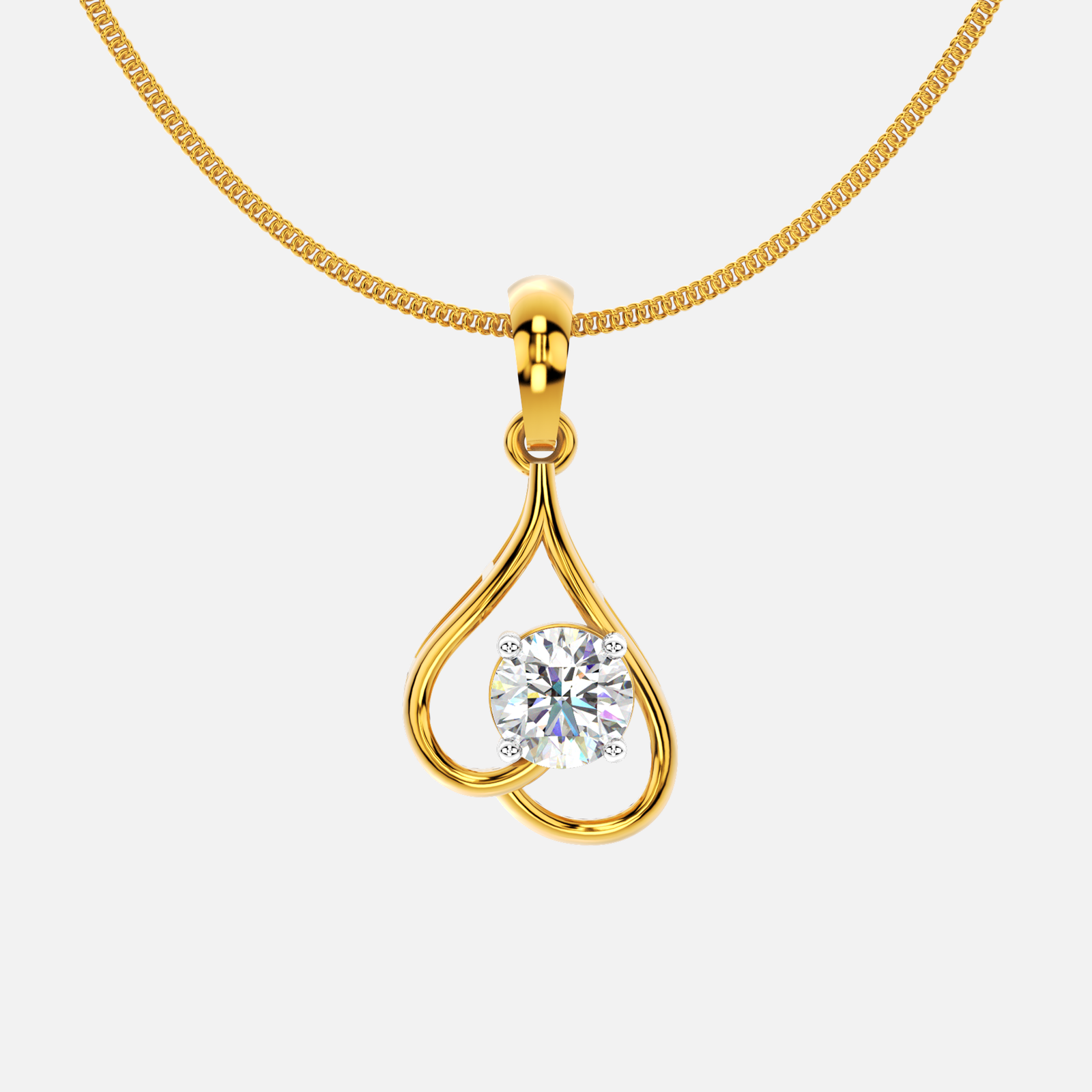 Luminous Loop Diamond Pendant