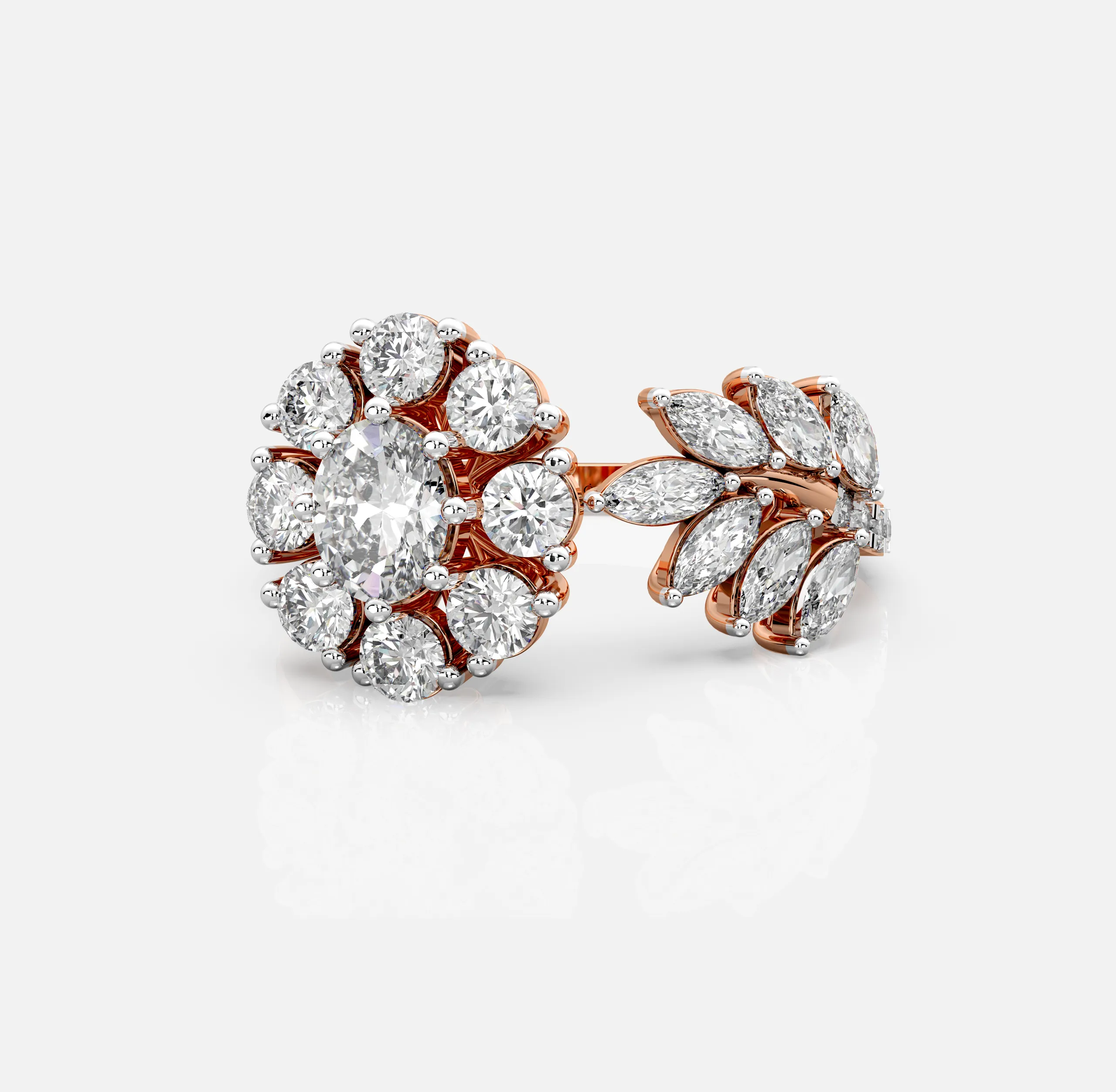 Floral Burst Diamond Ring
